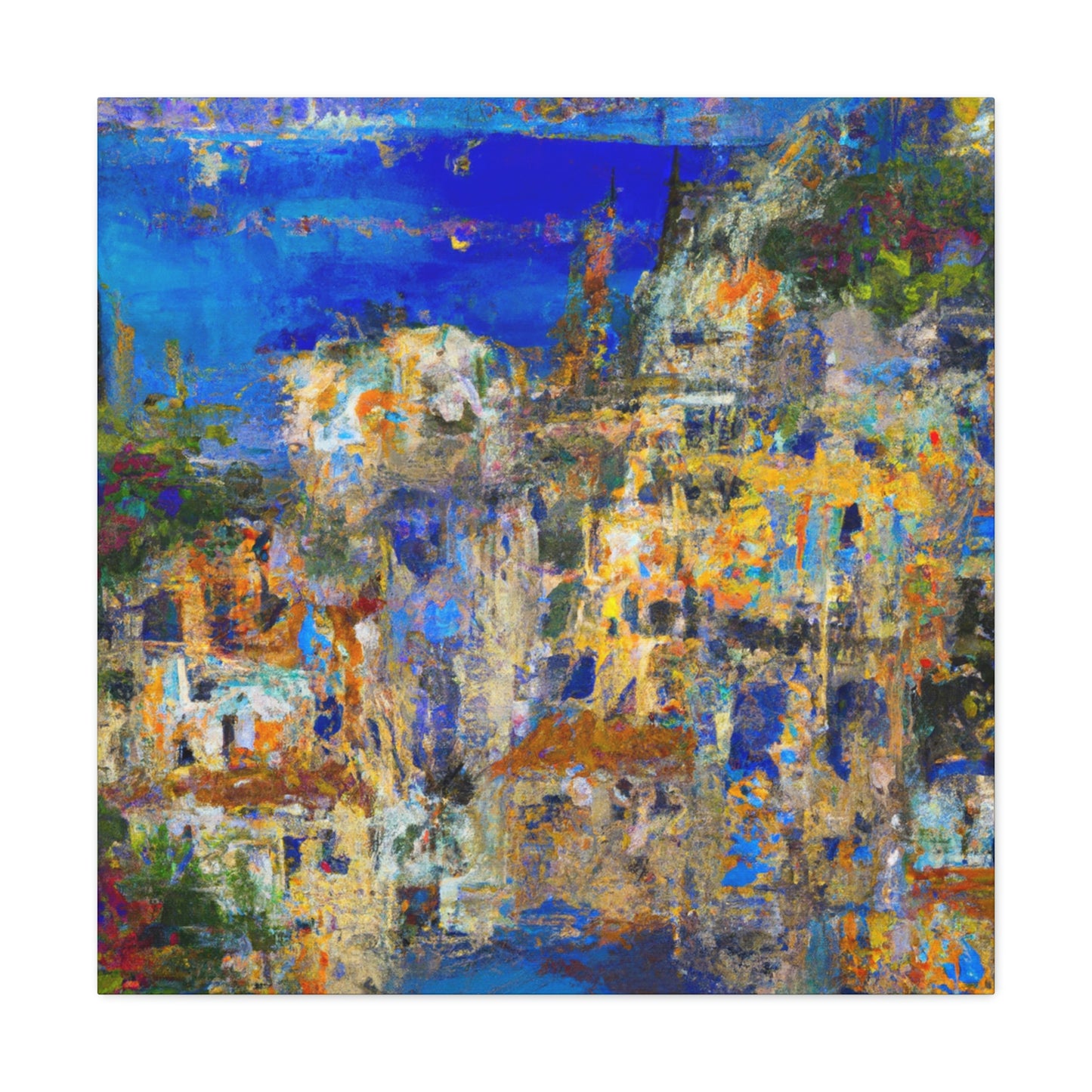 "Mediterranean Splendor Ablaze" - Canvas