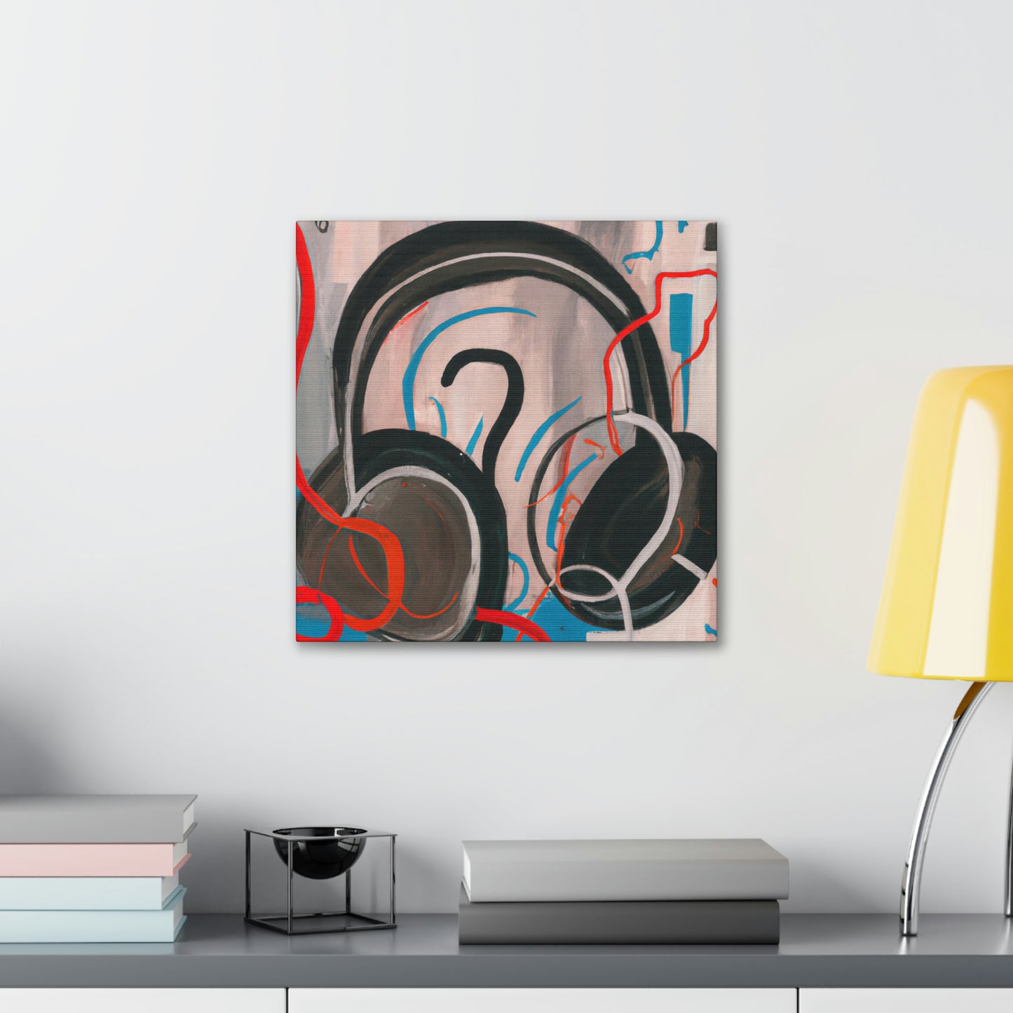 Headphones in Expressionism - Canvas