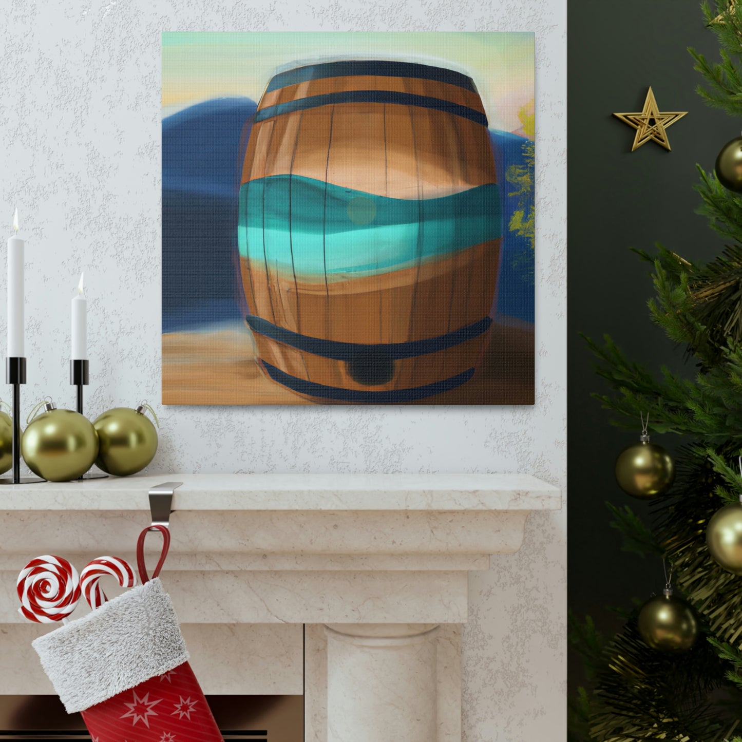 "Whiskey Barrell Nocturne" - Canvas