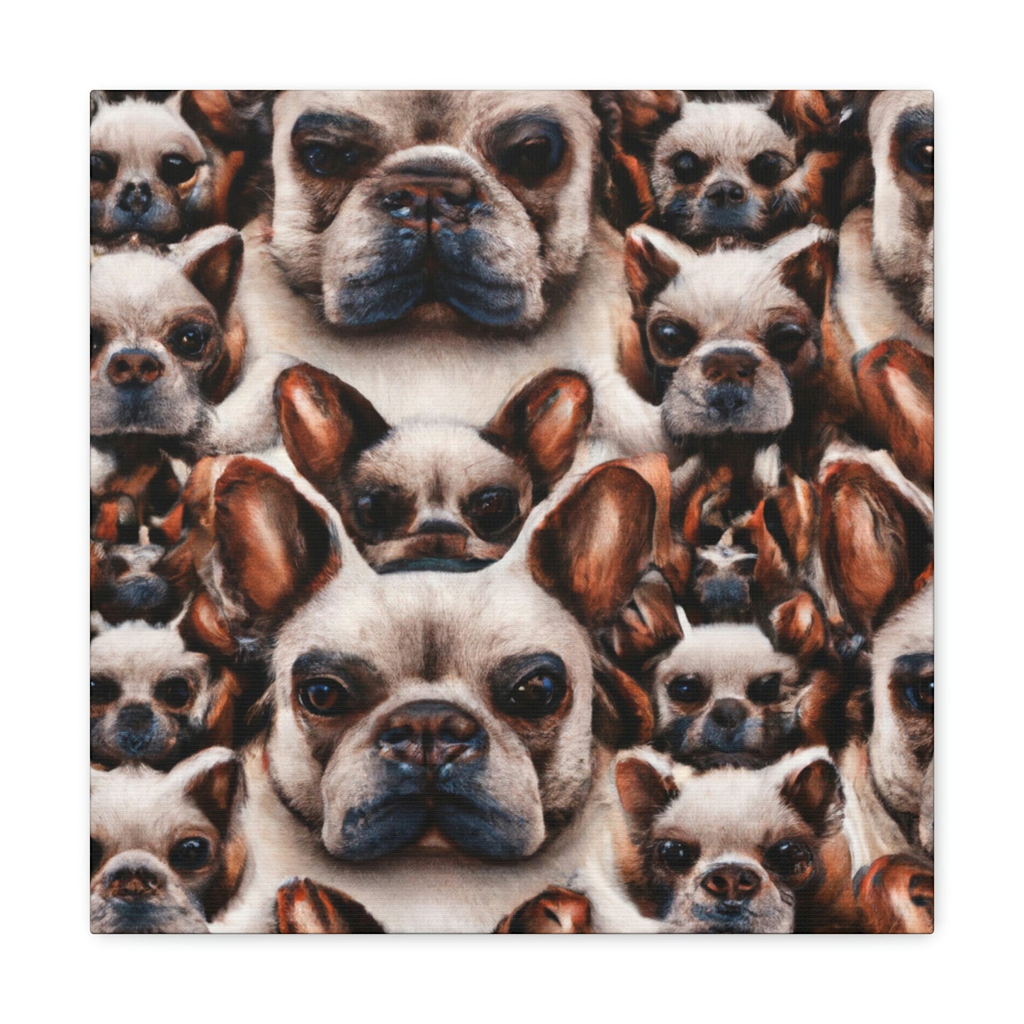 "Surreal French Bulldog Pose" - Canvas