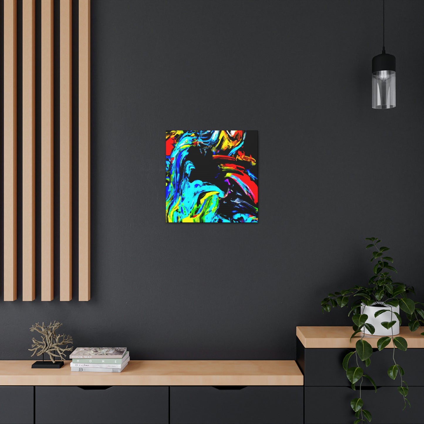 "Vibrant Brushstrokes Dance" - Canvas