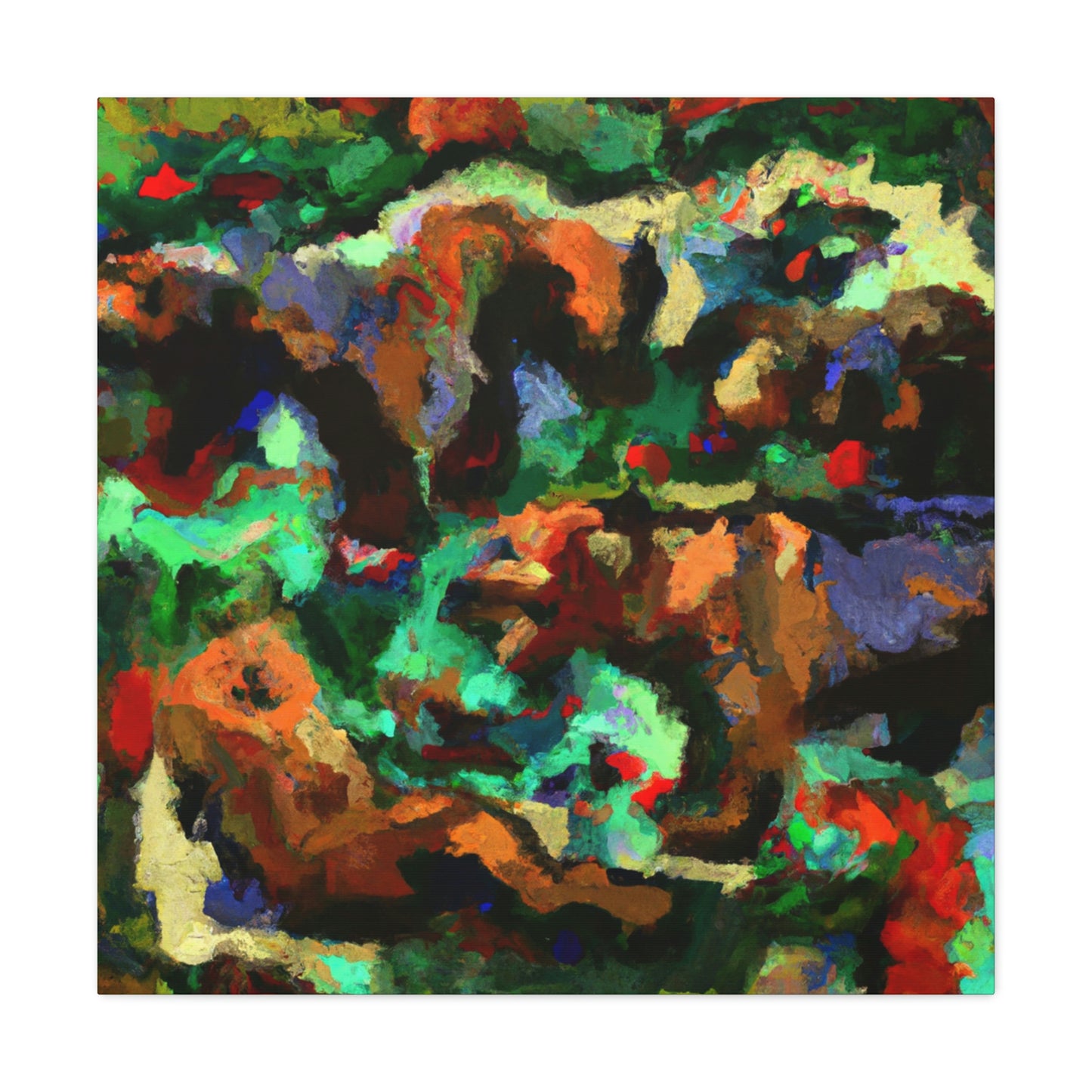 Grizzly Bears Abstraction - Canvas