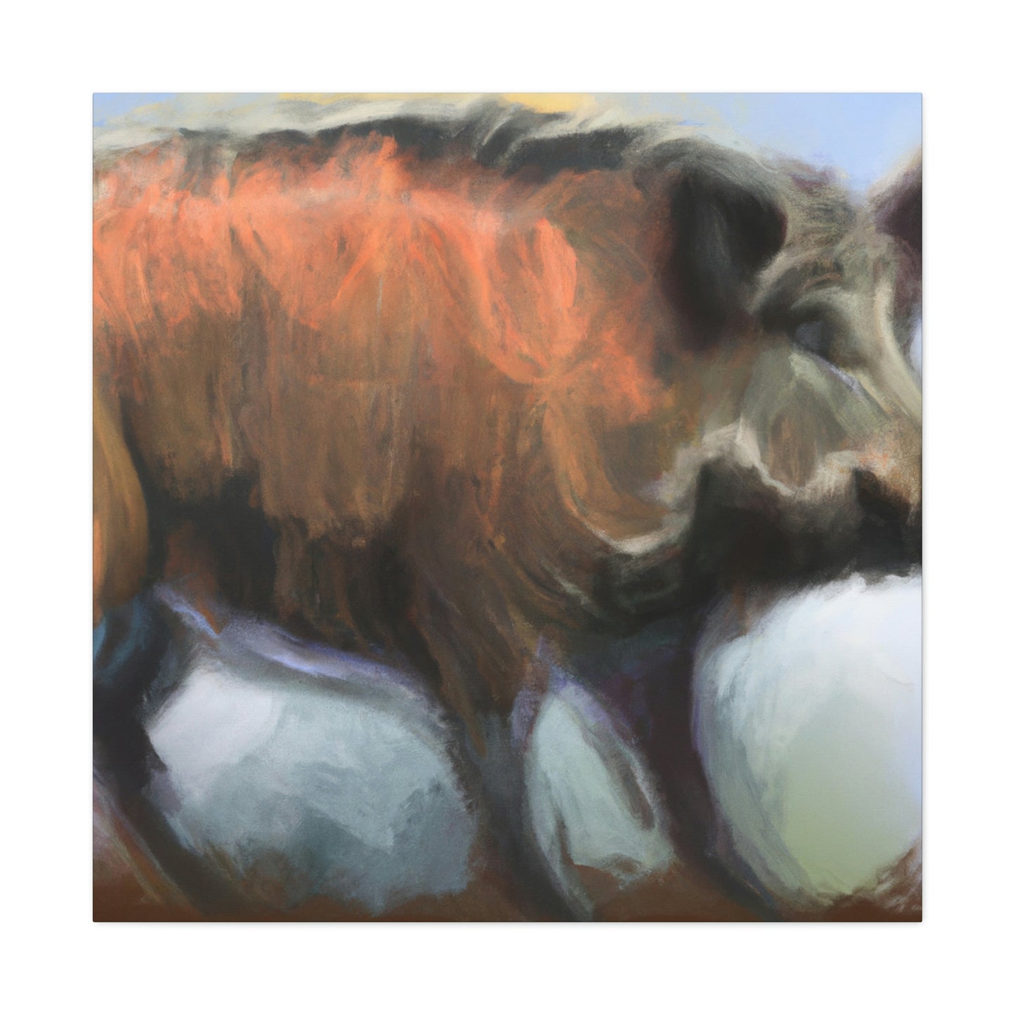 Wild Boar Abstracted - Canvas