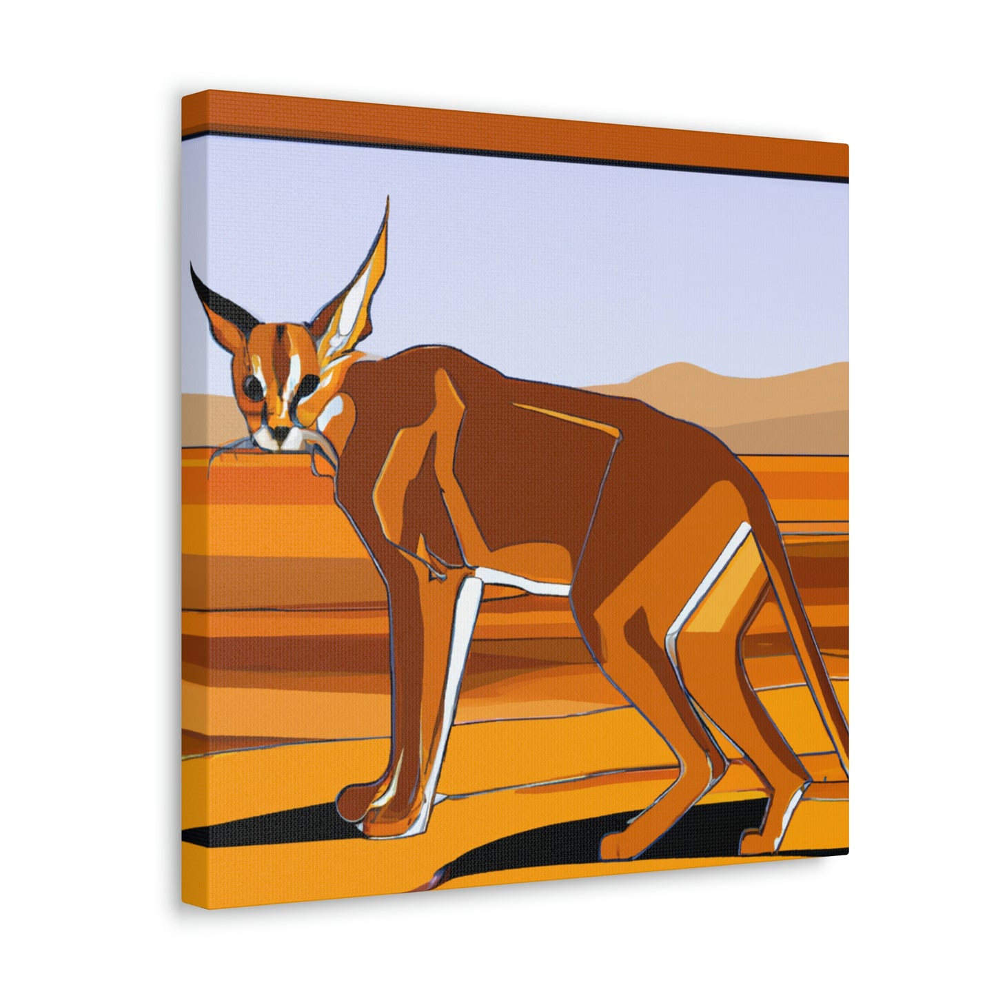 Caracal's Midnight Glamour - Canvas