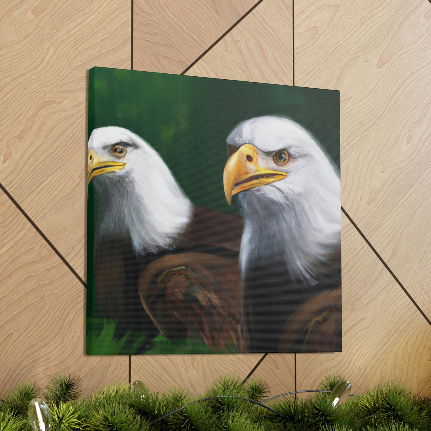 Bald Eagles in Flight - Canvas