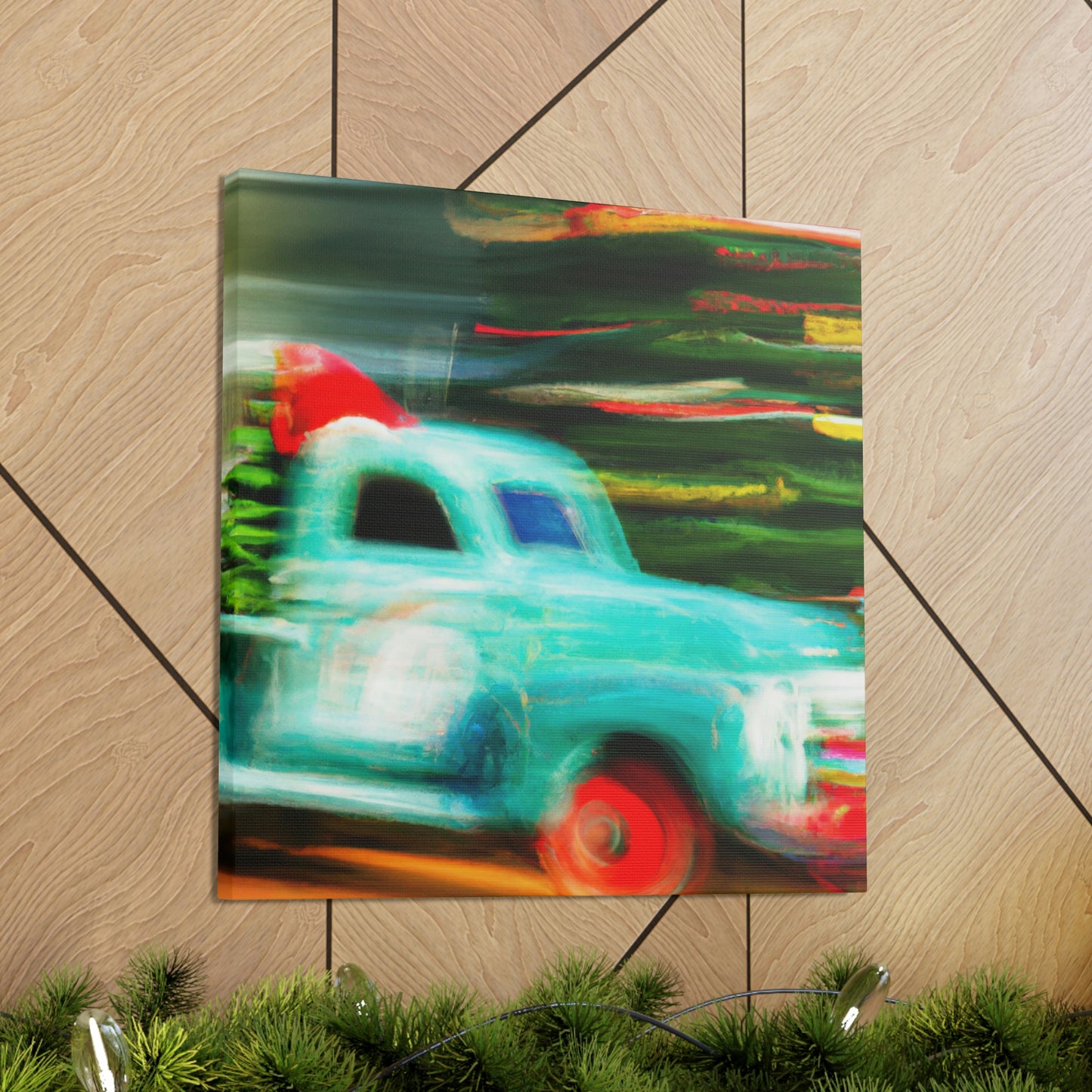 "Vintage Christmas Delivery Truck" - Canvas