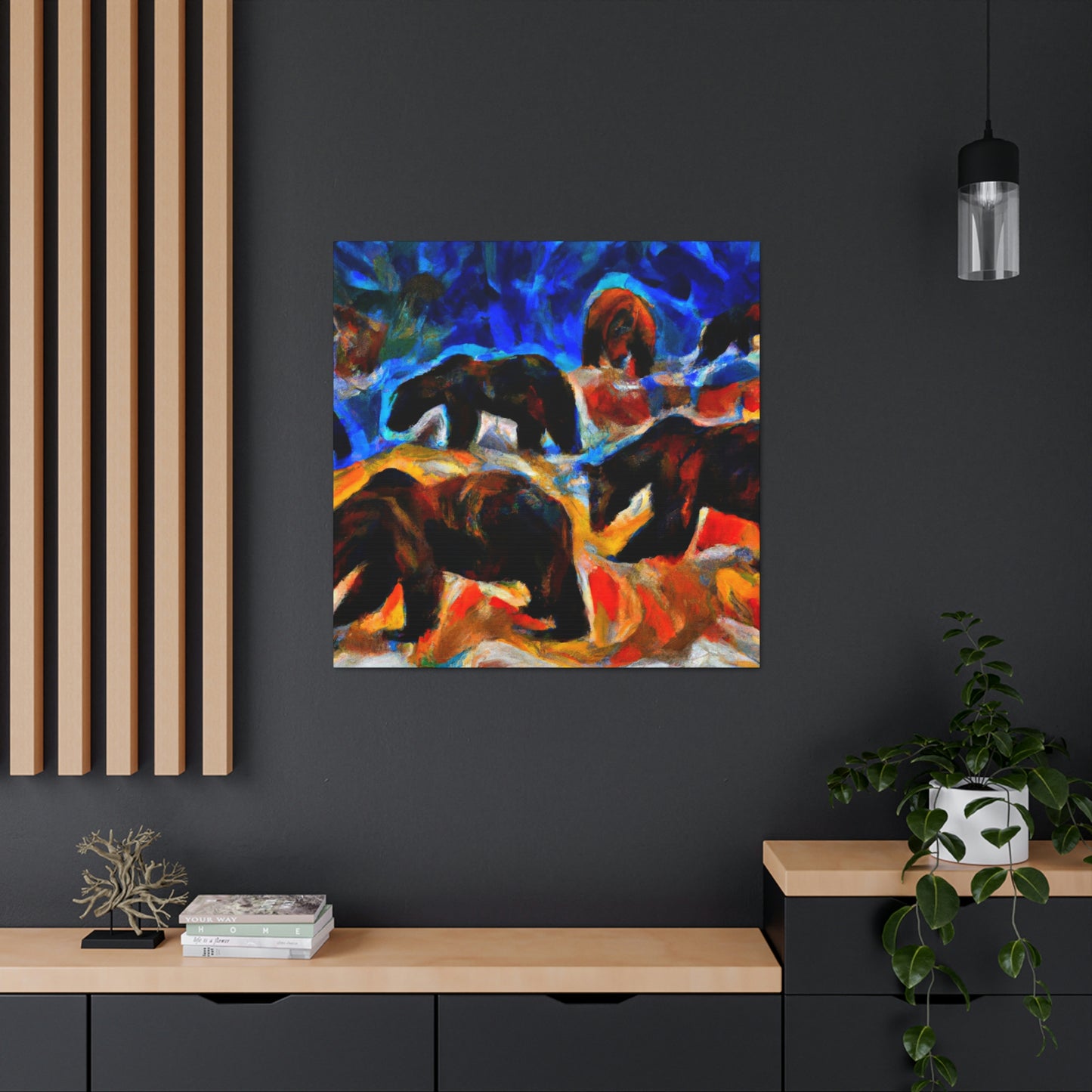 Grizzlies in Expressionism - Canvas