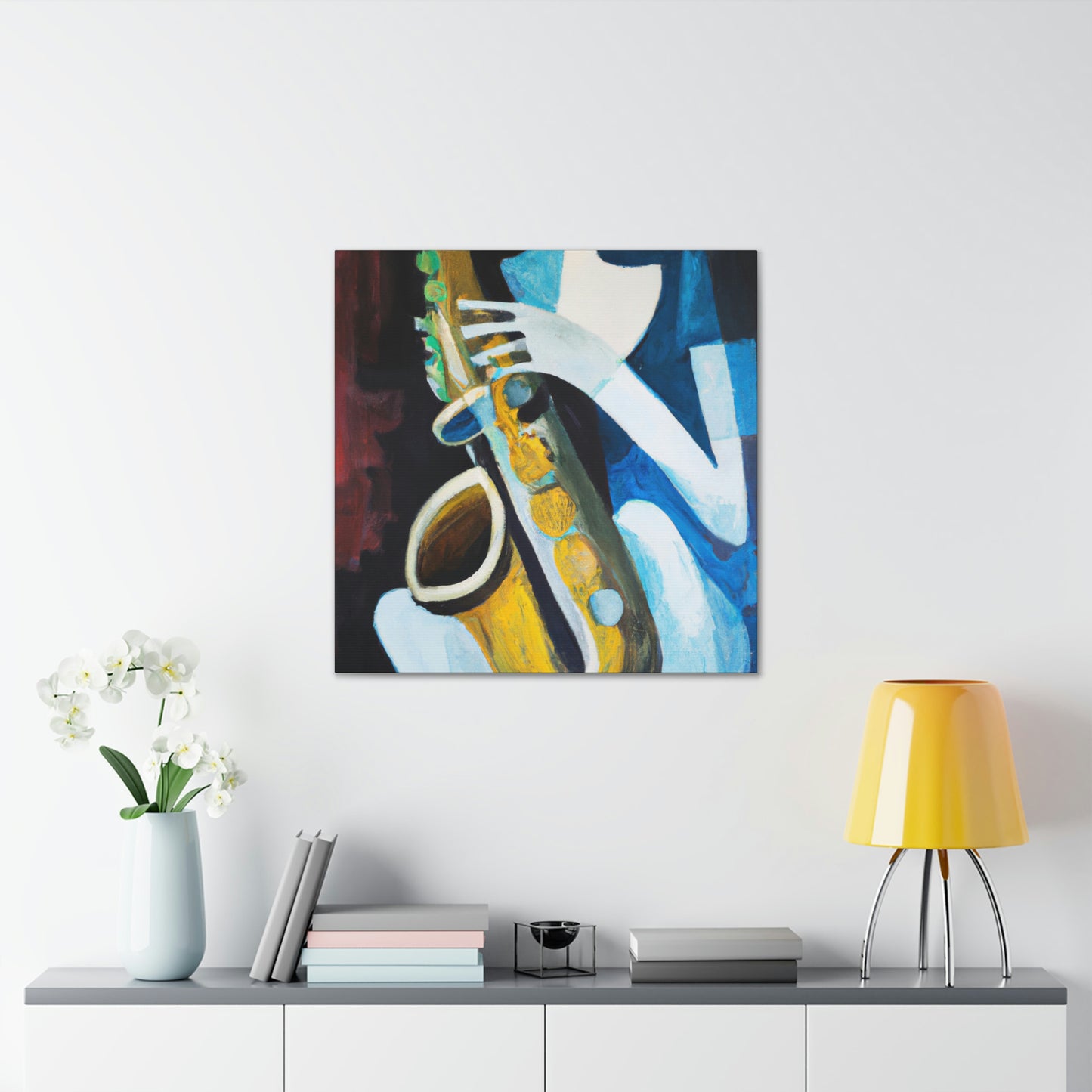 "Saxophone Serenade Expressionism" - Canvas