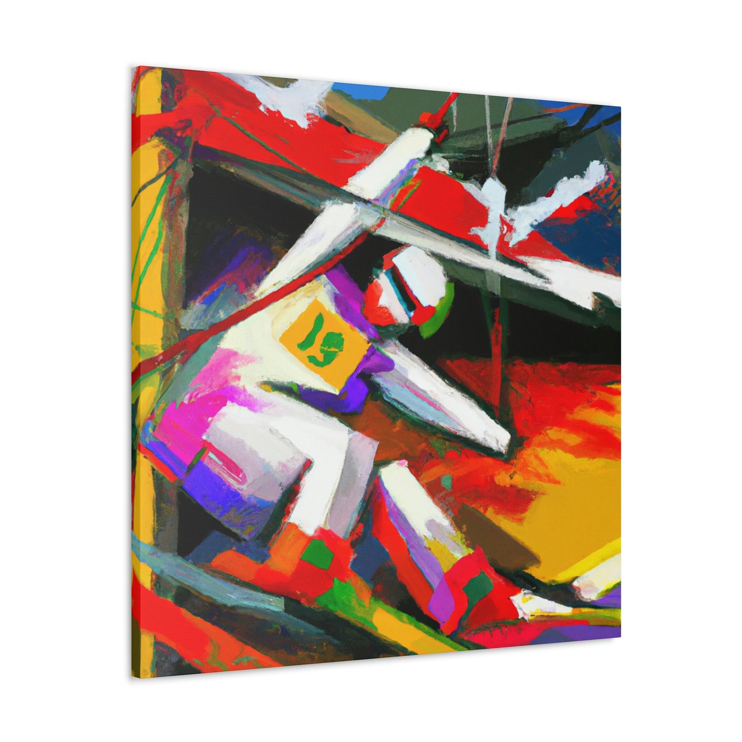 Skiing in Expressionism - Canvas