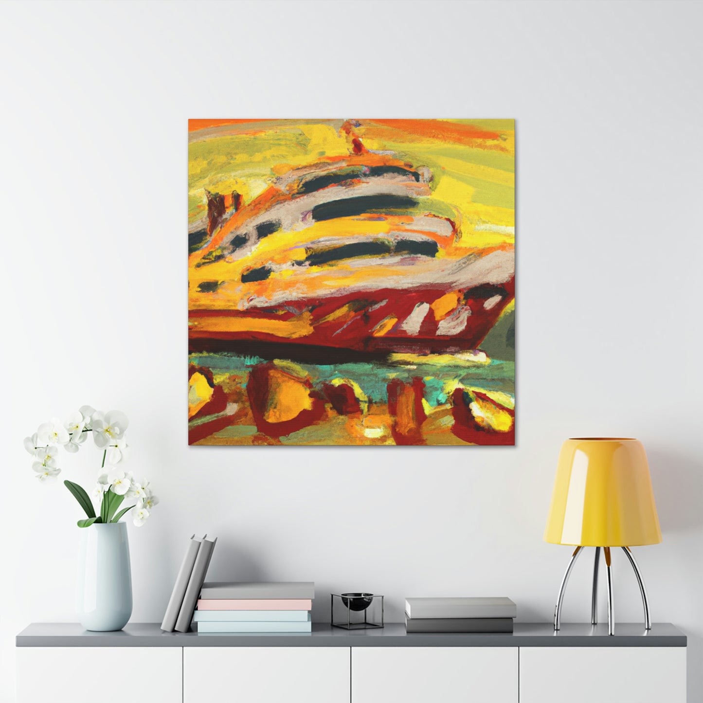 "Ferry of the 1940s" - Canvas