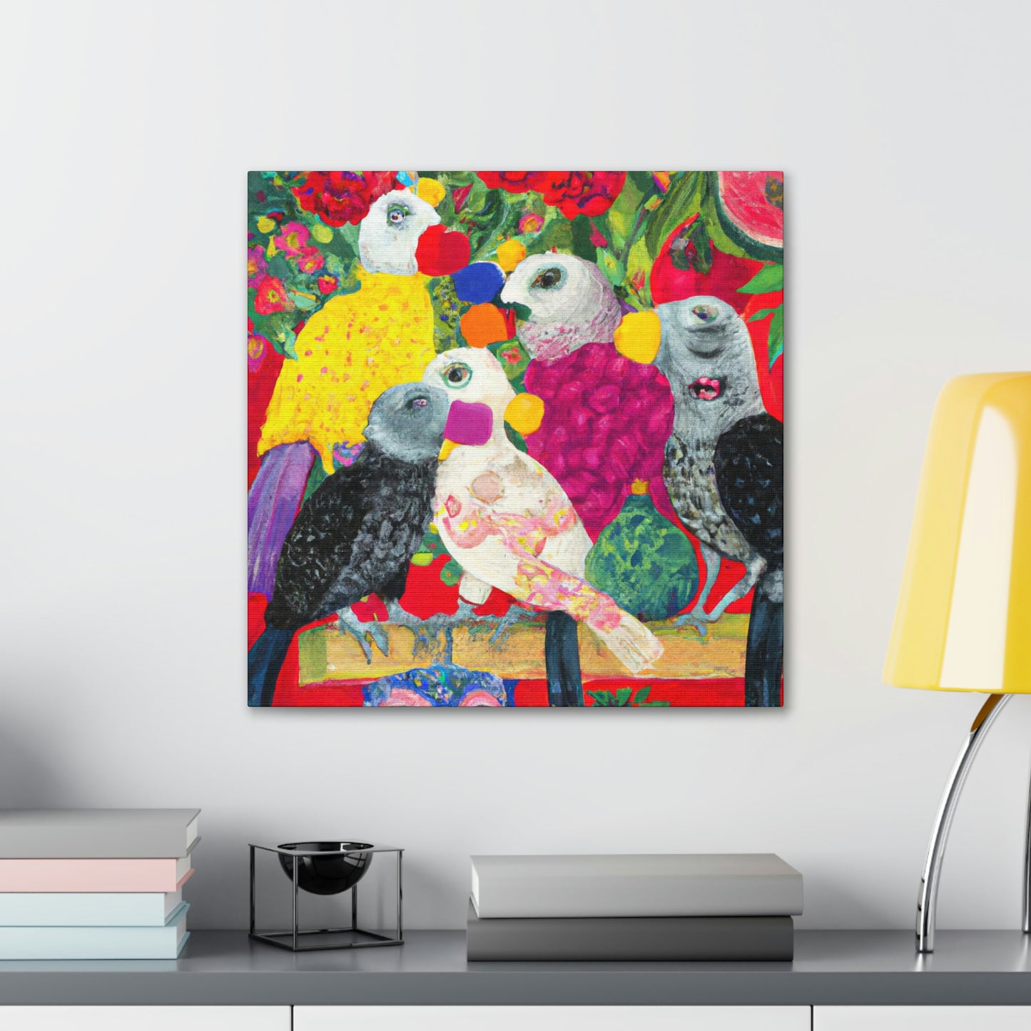 African Greys Adored - Canvas