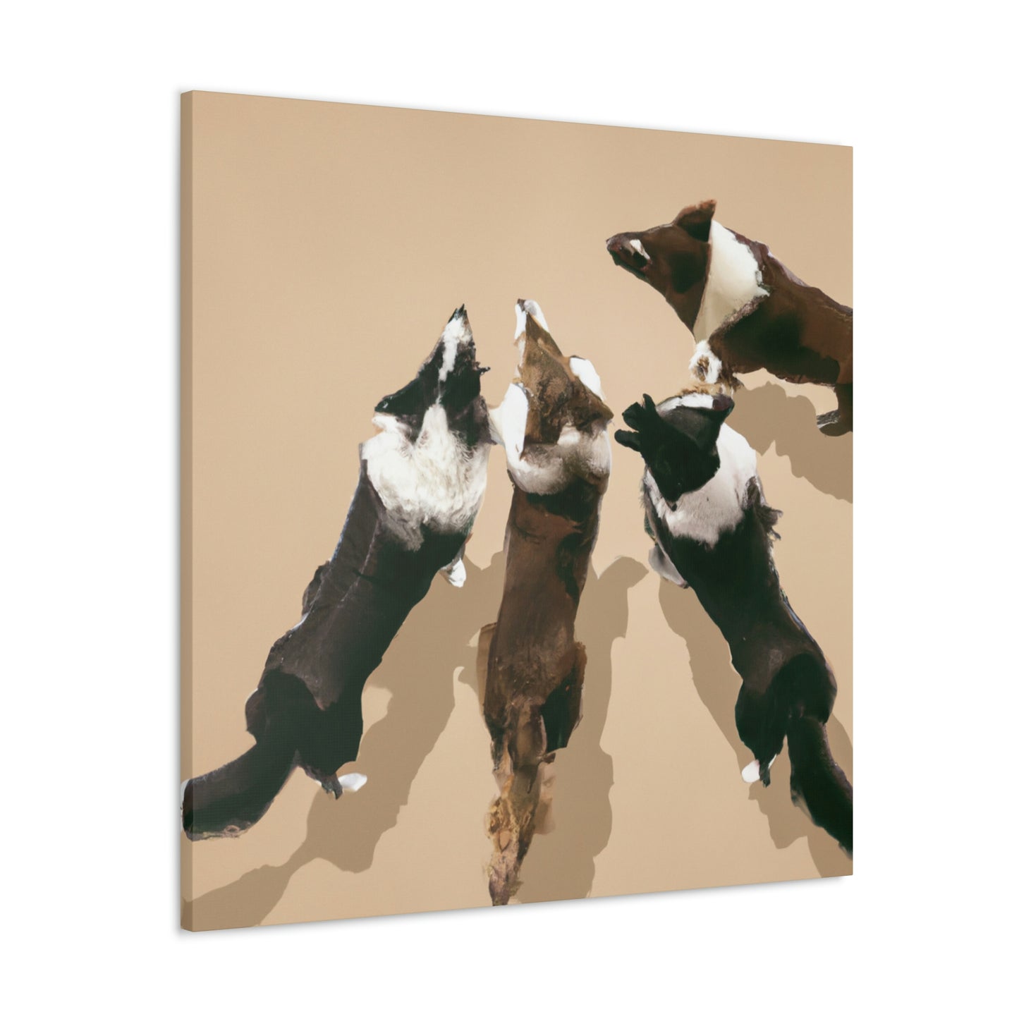 "Border Collie Brandish". - Canvas