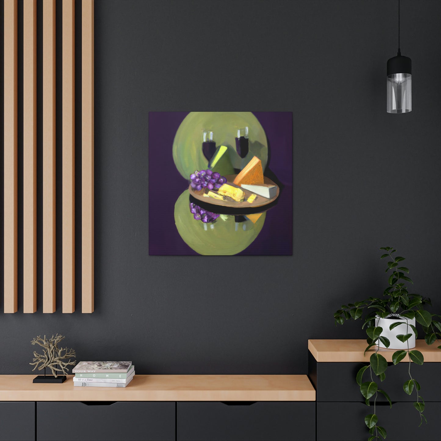 Grapes and Cheese Feast - Canvas