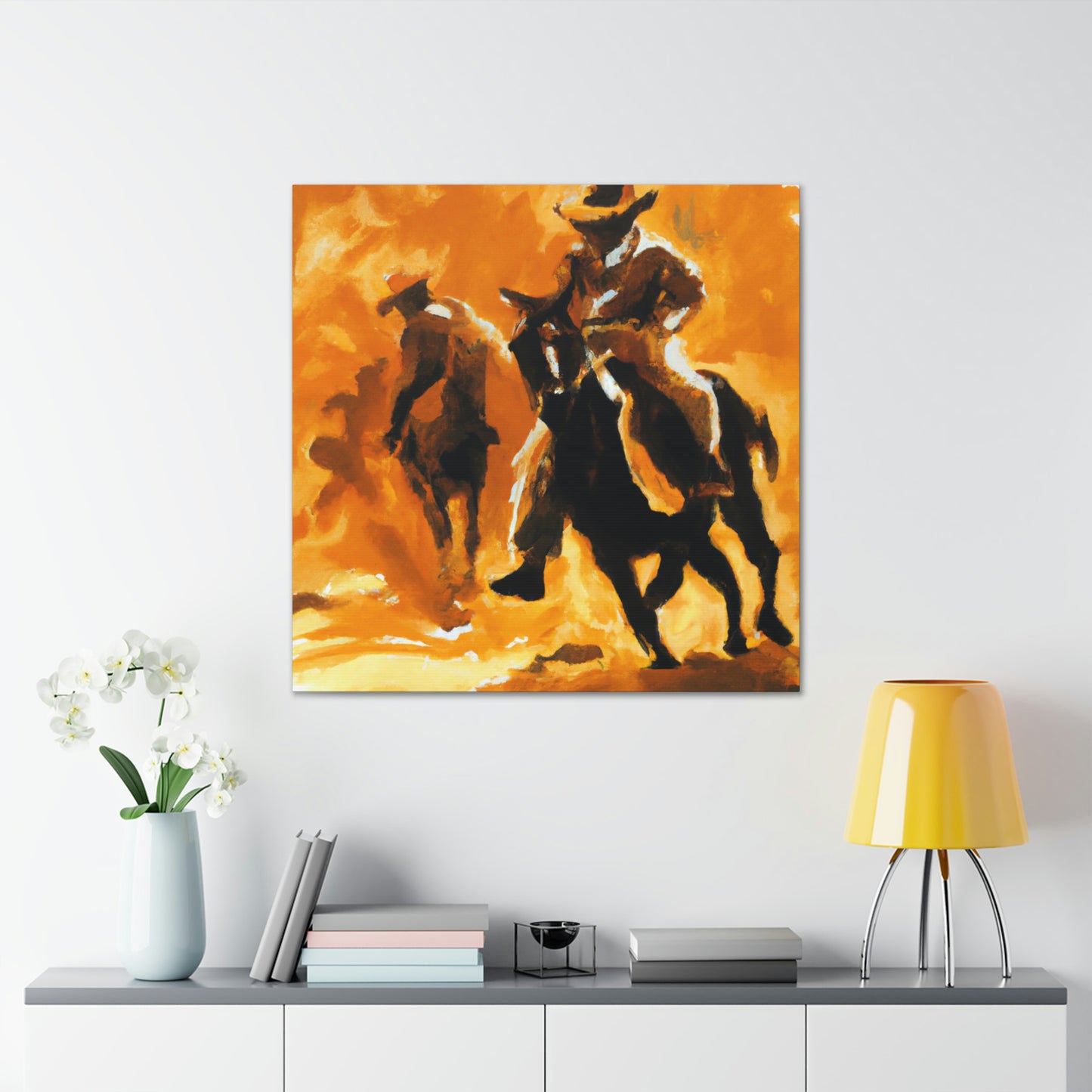 Rodeo Wild West Scene - Canvas