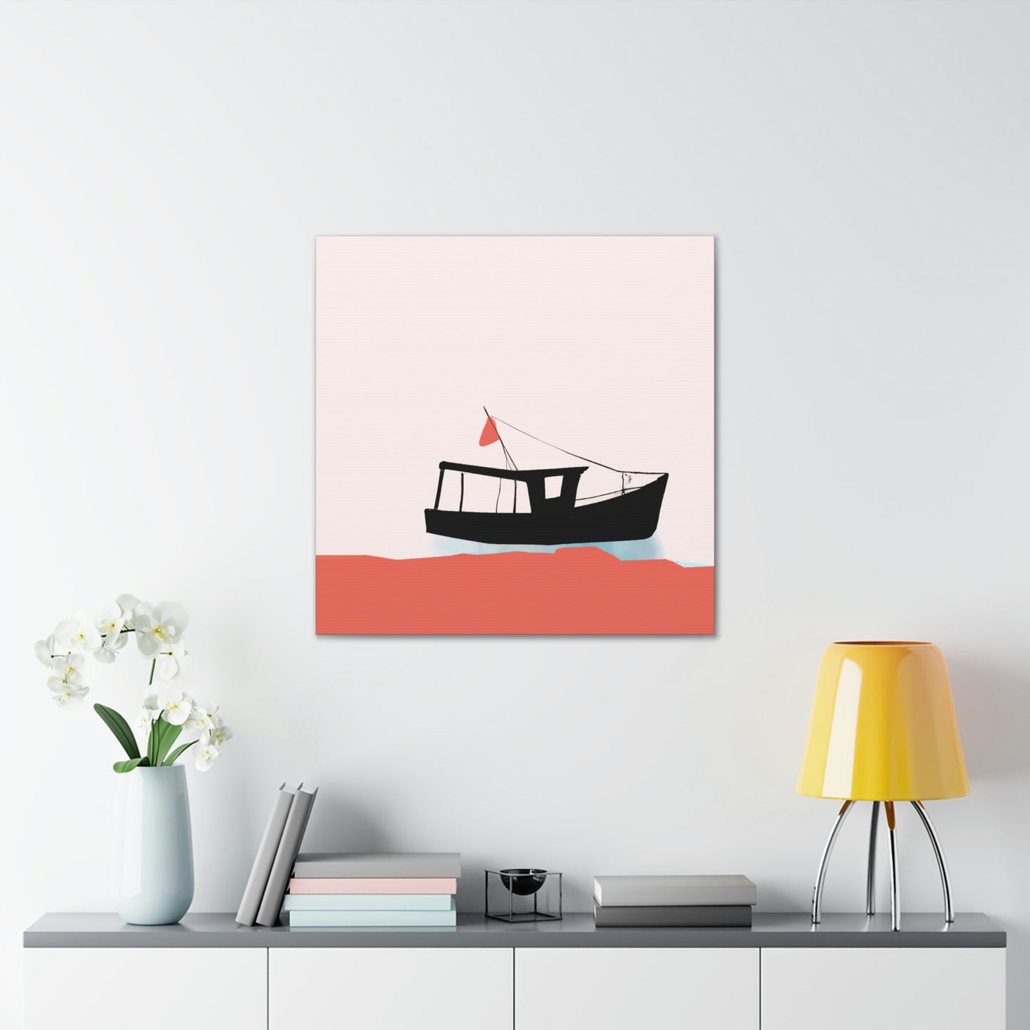 Fishing Boat Minimalism - Canvas