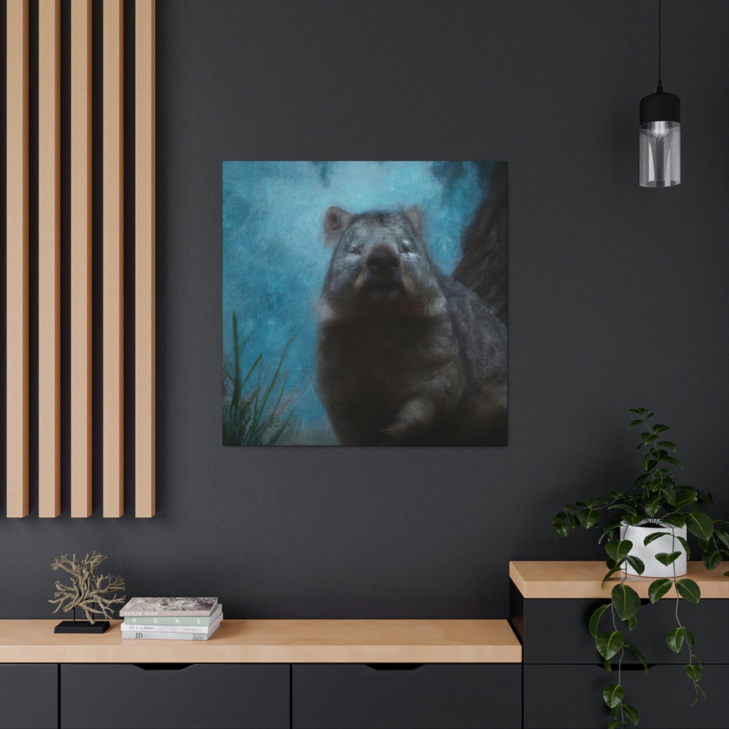 "Wombat in Technicolor" - Canvas