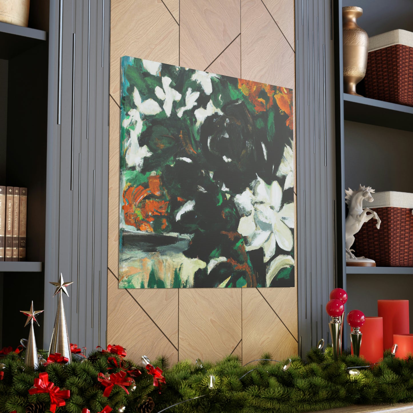 Gardenia's Expressionist Bloom - Canvas