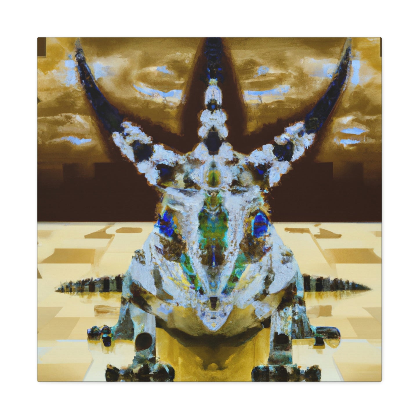 "Horned Lizard Dance Party" - Canvas