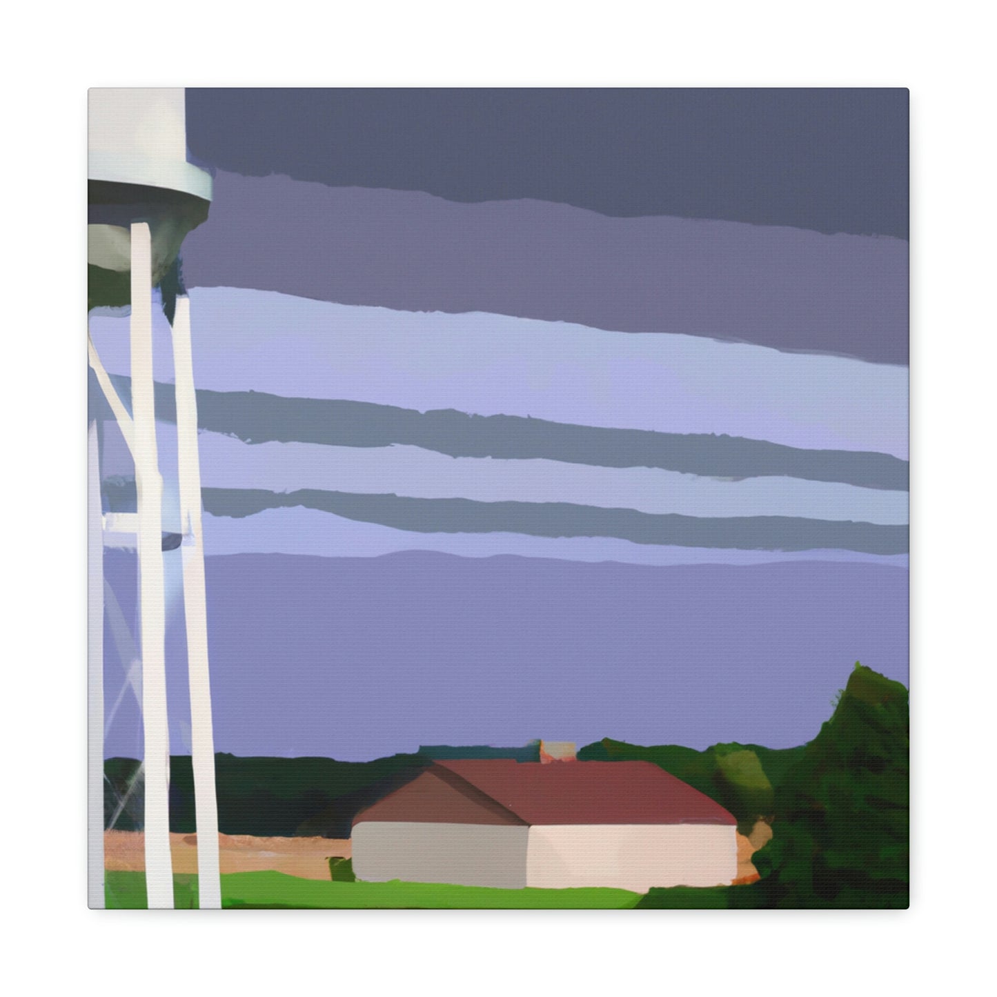 "Water Tower Elegance Abounds" - Canvas