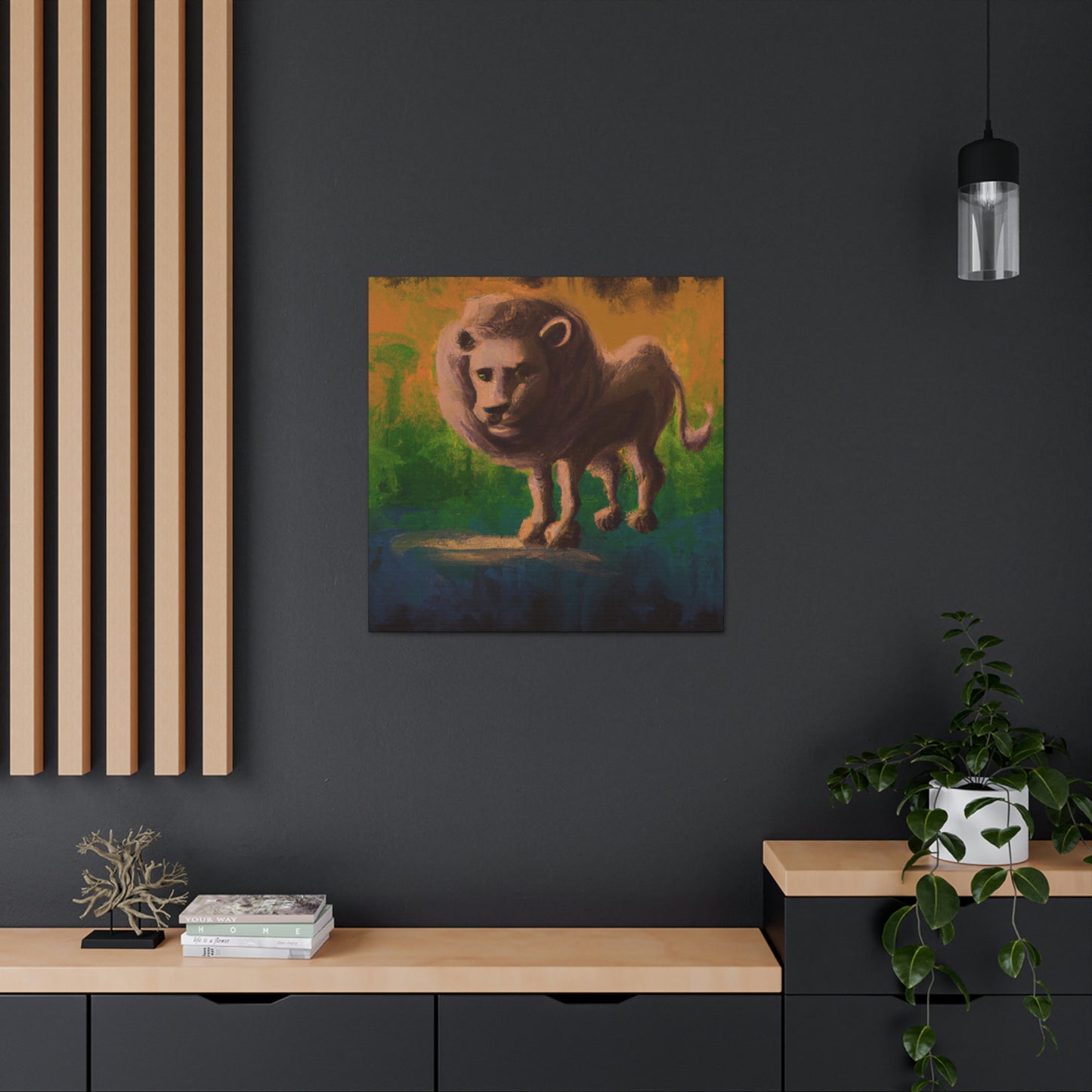 Lion in Baroque Era - Canvas