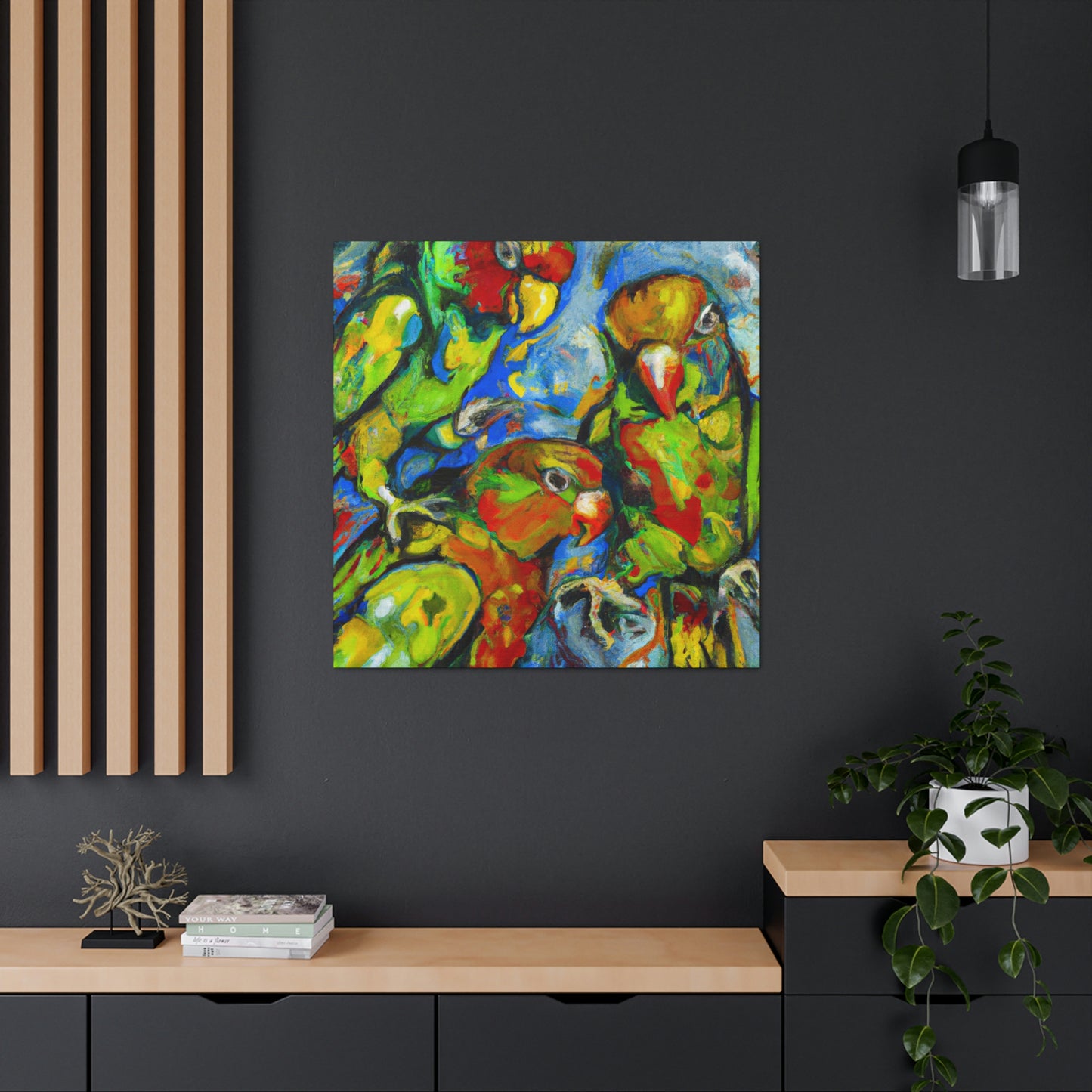 "Conures in a Dreamscape" - Canvas