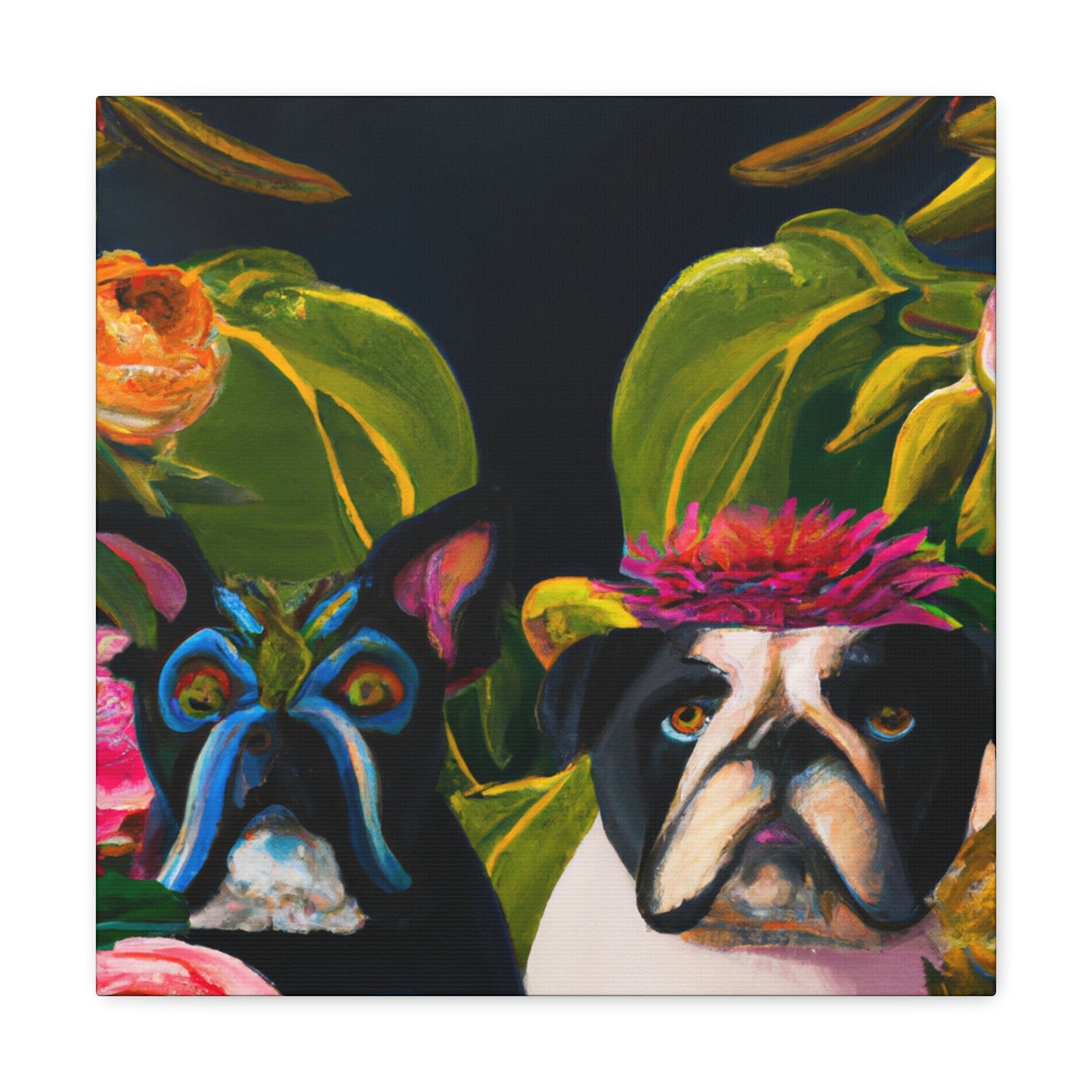 English Bulldog Triumphant - Canvas