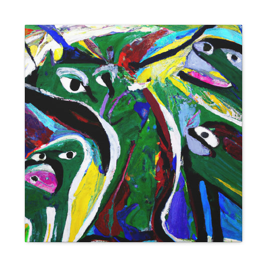 Otters in Abstraction - Canvas