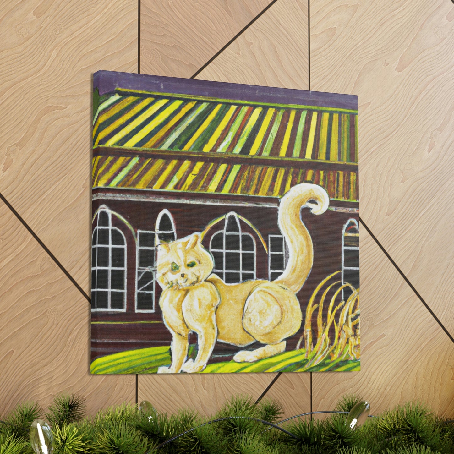 "A Barn Cat Dreaming" - Canvas