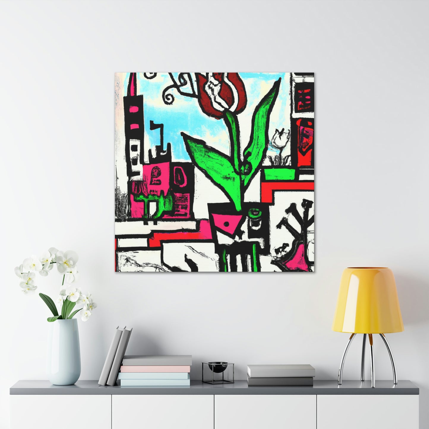 "Tulips in a Steampunk World" - Canvas