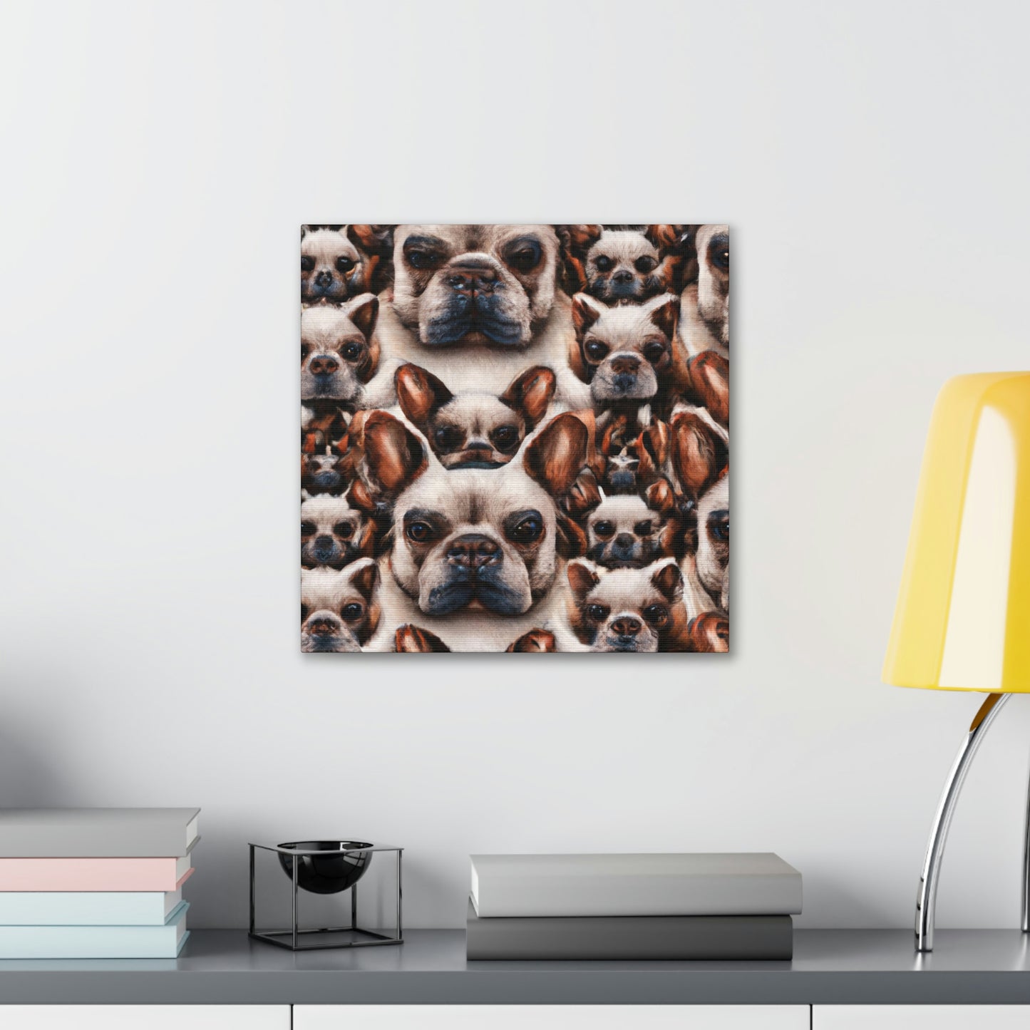 "Surreal French Bulldog Pose" - Canvas