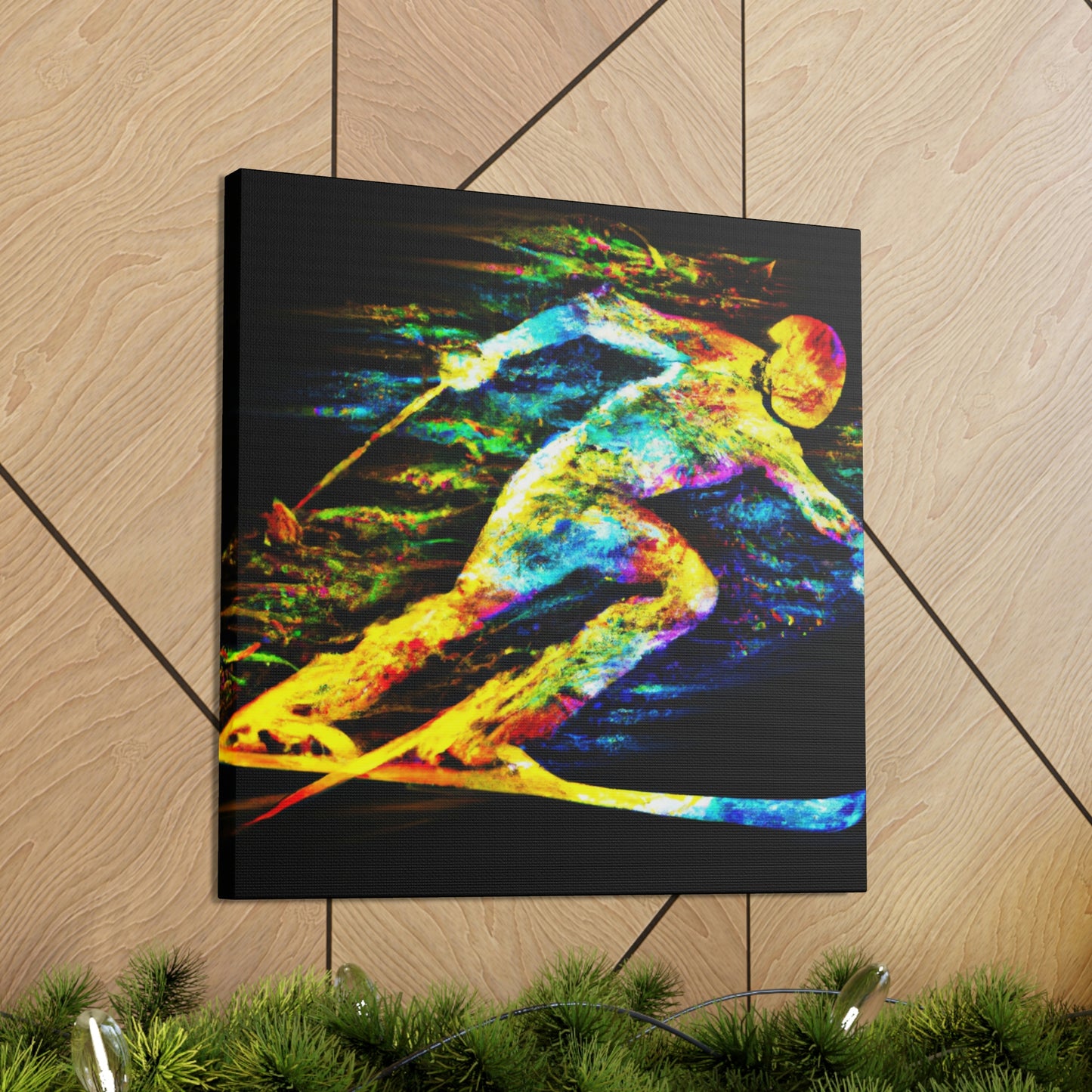 Swishing Through Snowy Slopes - Canvas