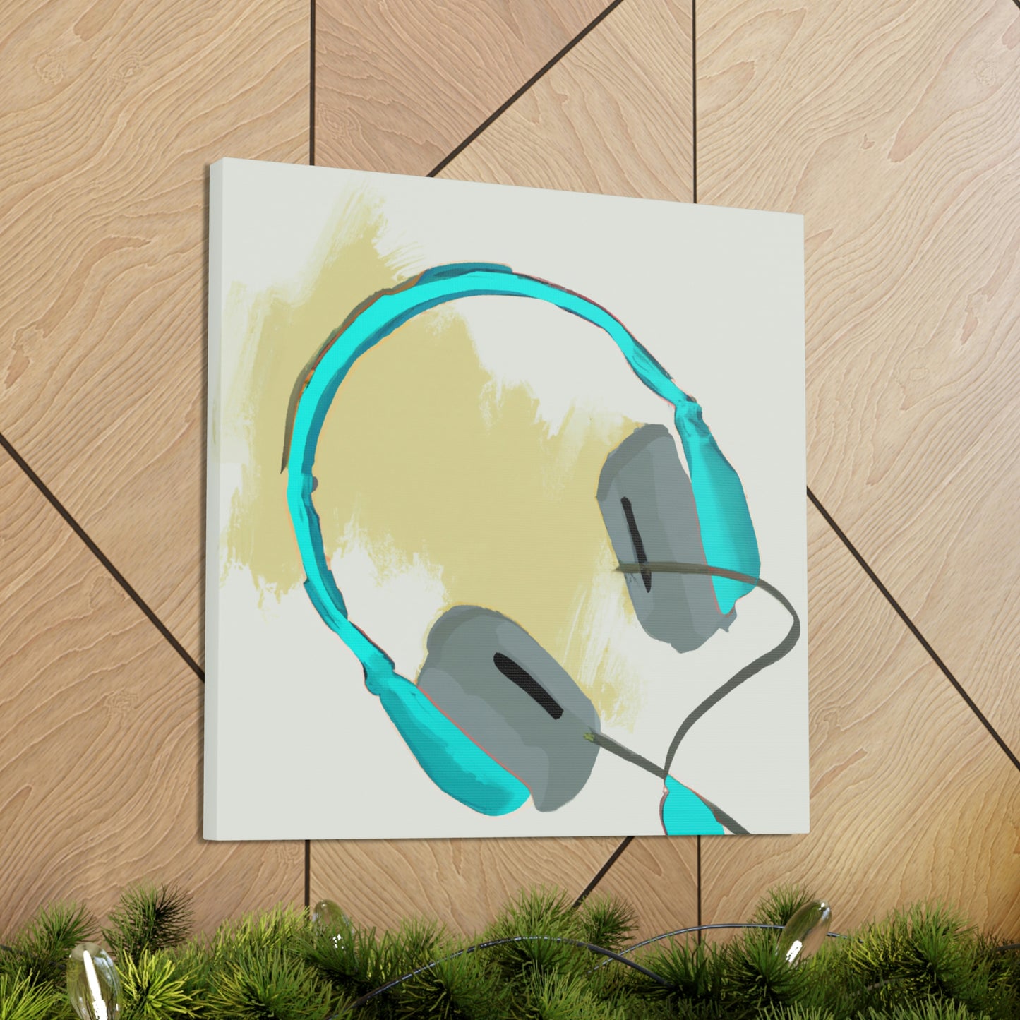 Headphones in Monochrome - Canvas