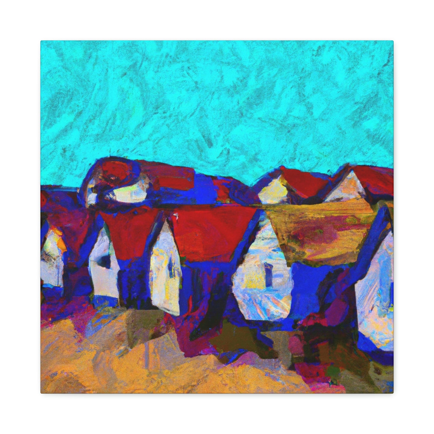 "Cottages at the Shore" - Canvas