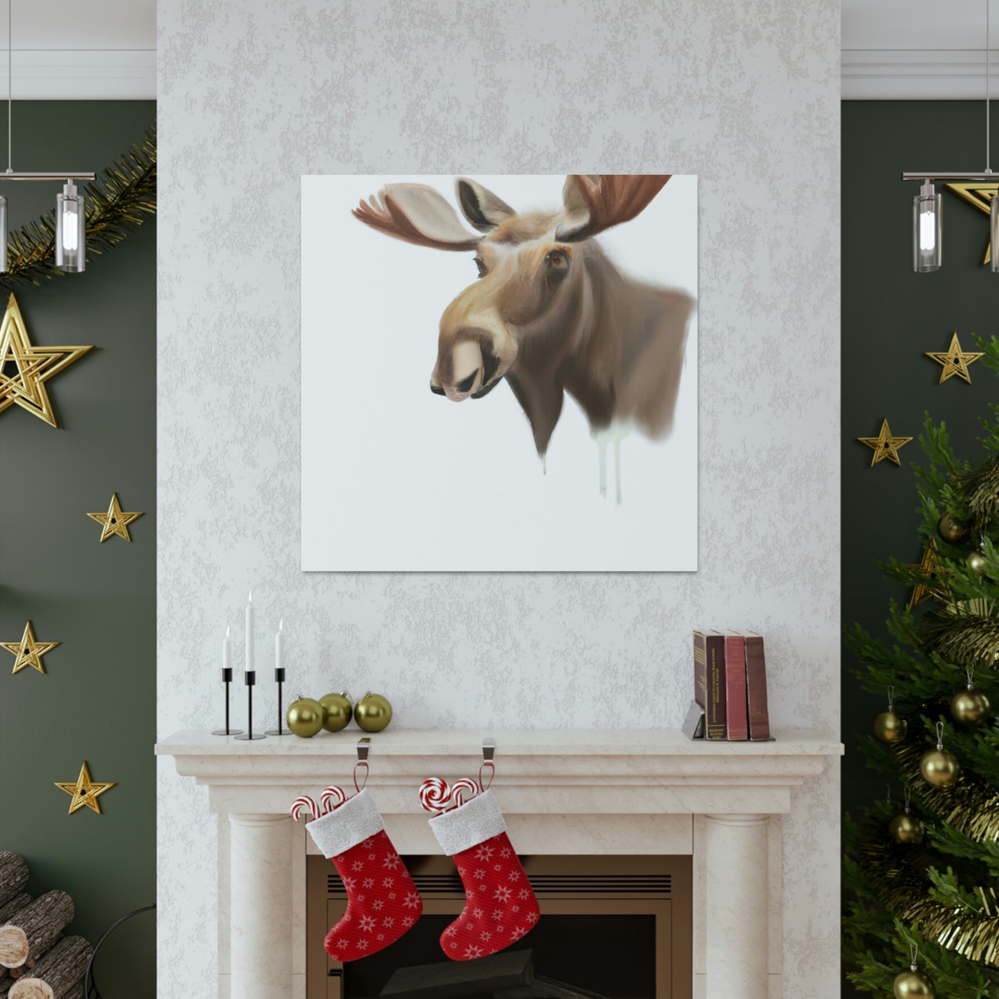 Moose in Winter Light - Canvas