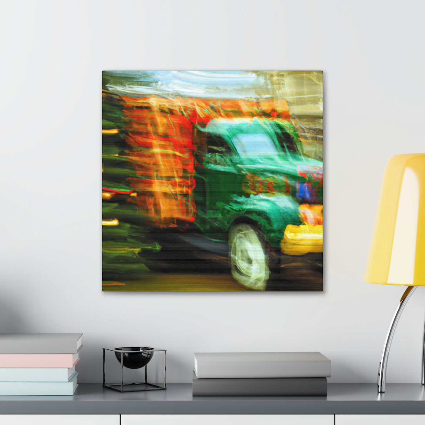 "Truck with Christmas Cheer" - Canvas