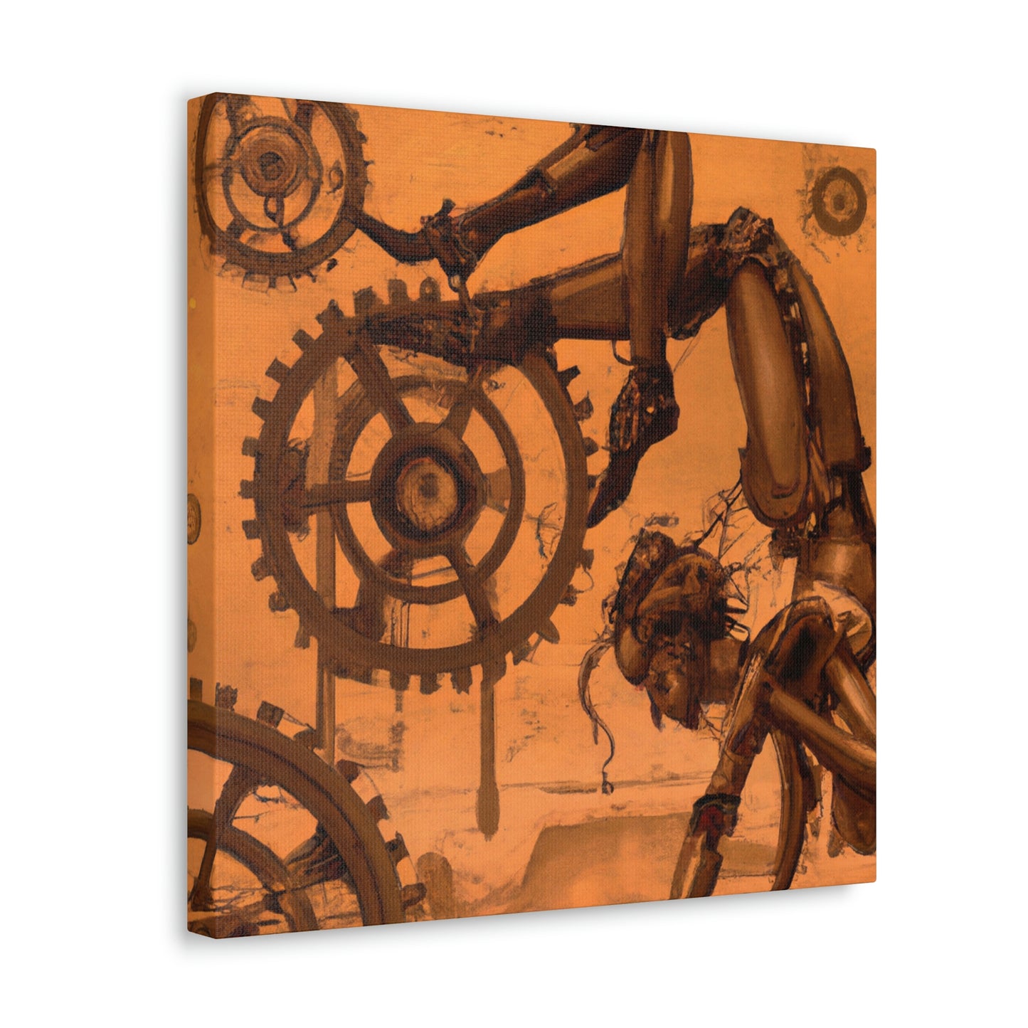 "Yoga In Steampunk Age" - Canvas