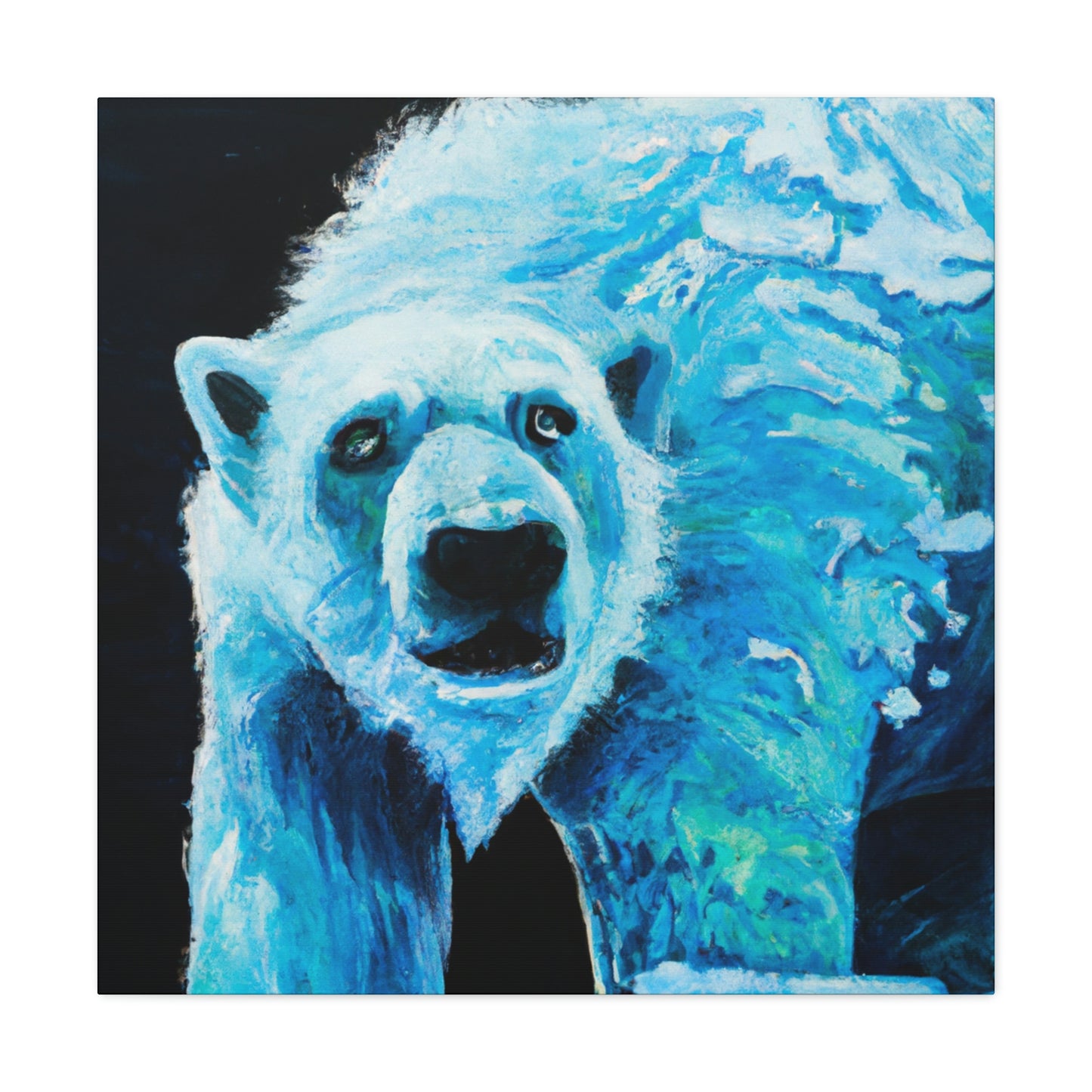 Polar Bear's Embrace - Canvas