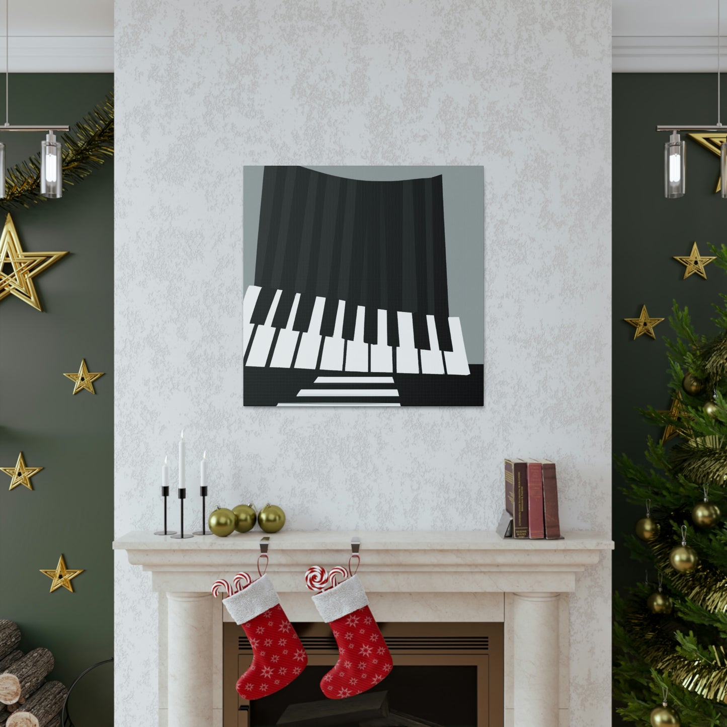 "Piano Reflection Silence" - Canvas