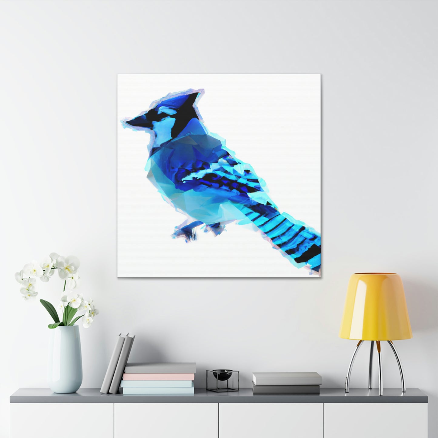 "Blue Jay Reflection Art" - Canvas