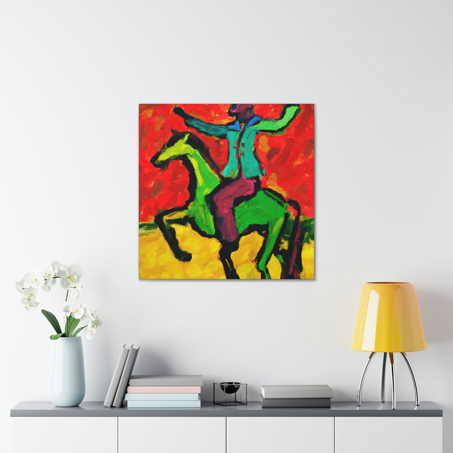 Cavalryman: Bold Fountain - Canvas