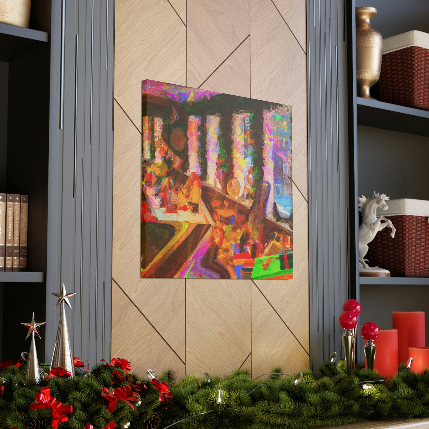 Santa's Workshop Dreaming - Canvas