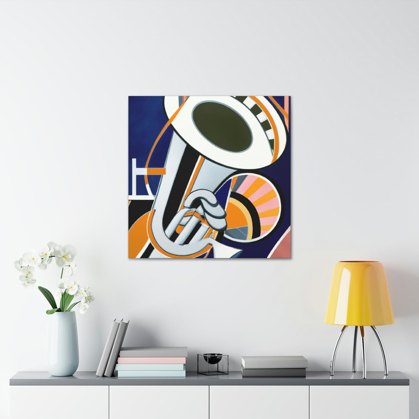 Rising Art Deco Trumpet - Canvas