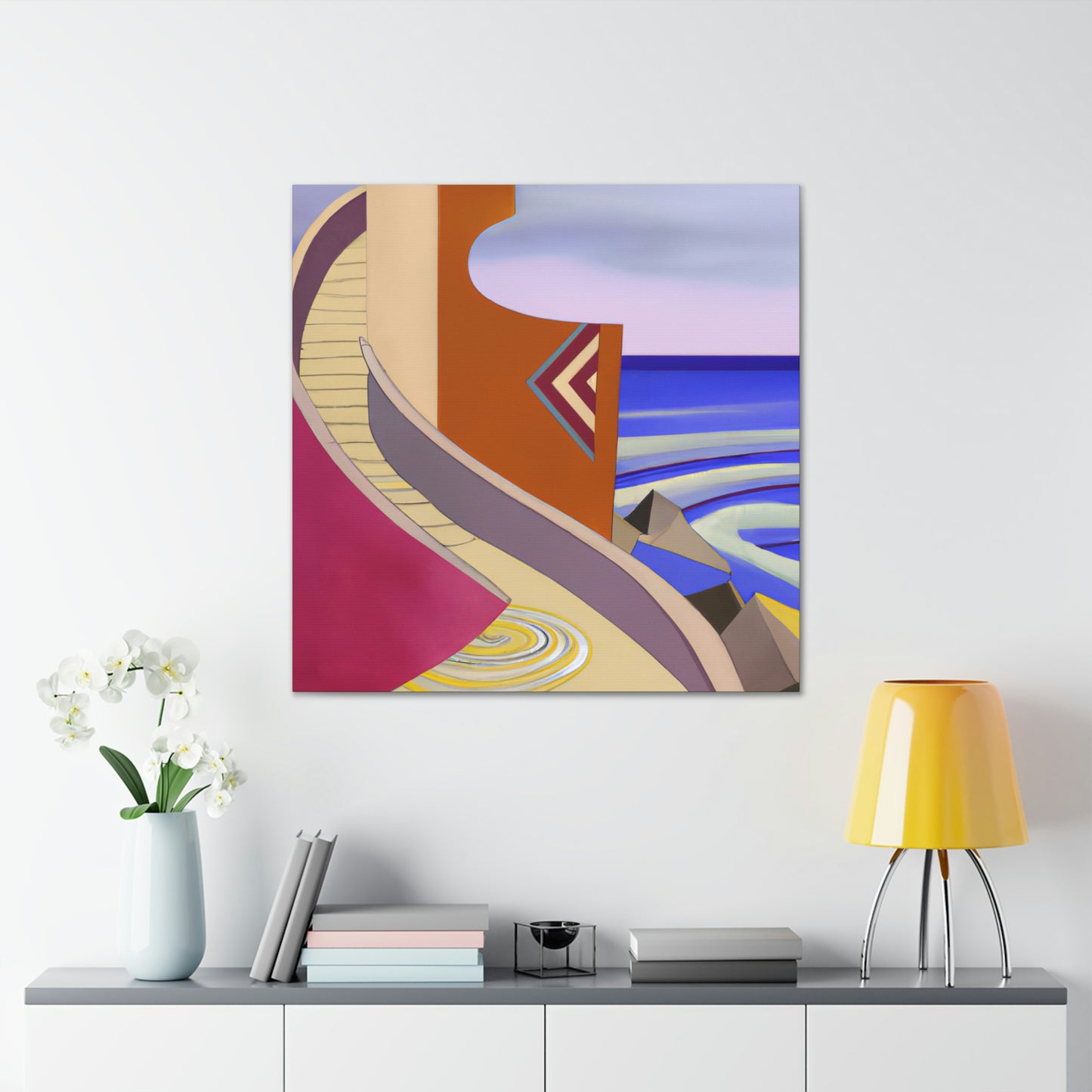 "Glistening Seawall Dream" - Canvas