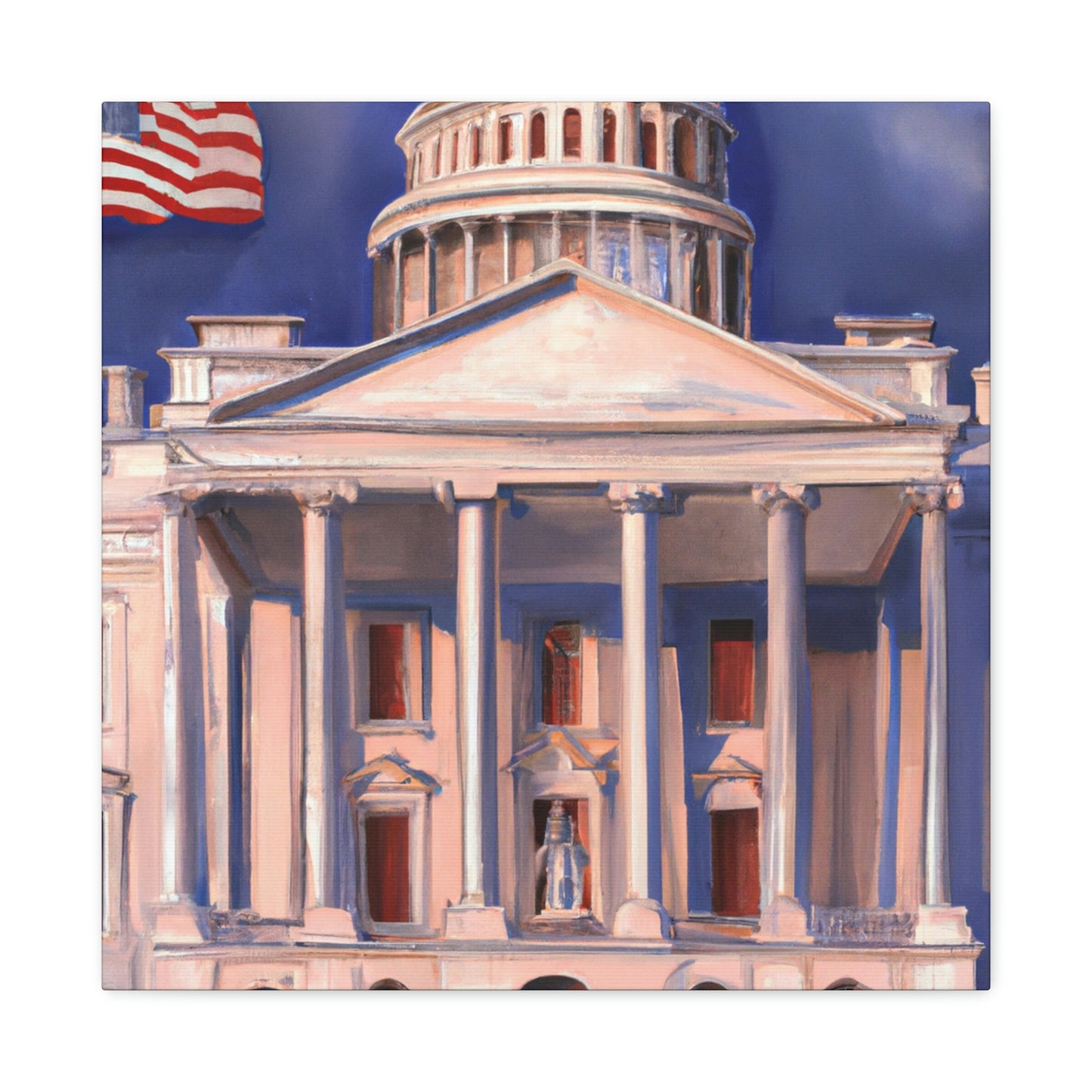 The White House Icon - Canvas