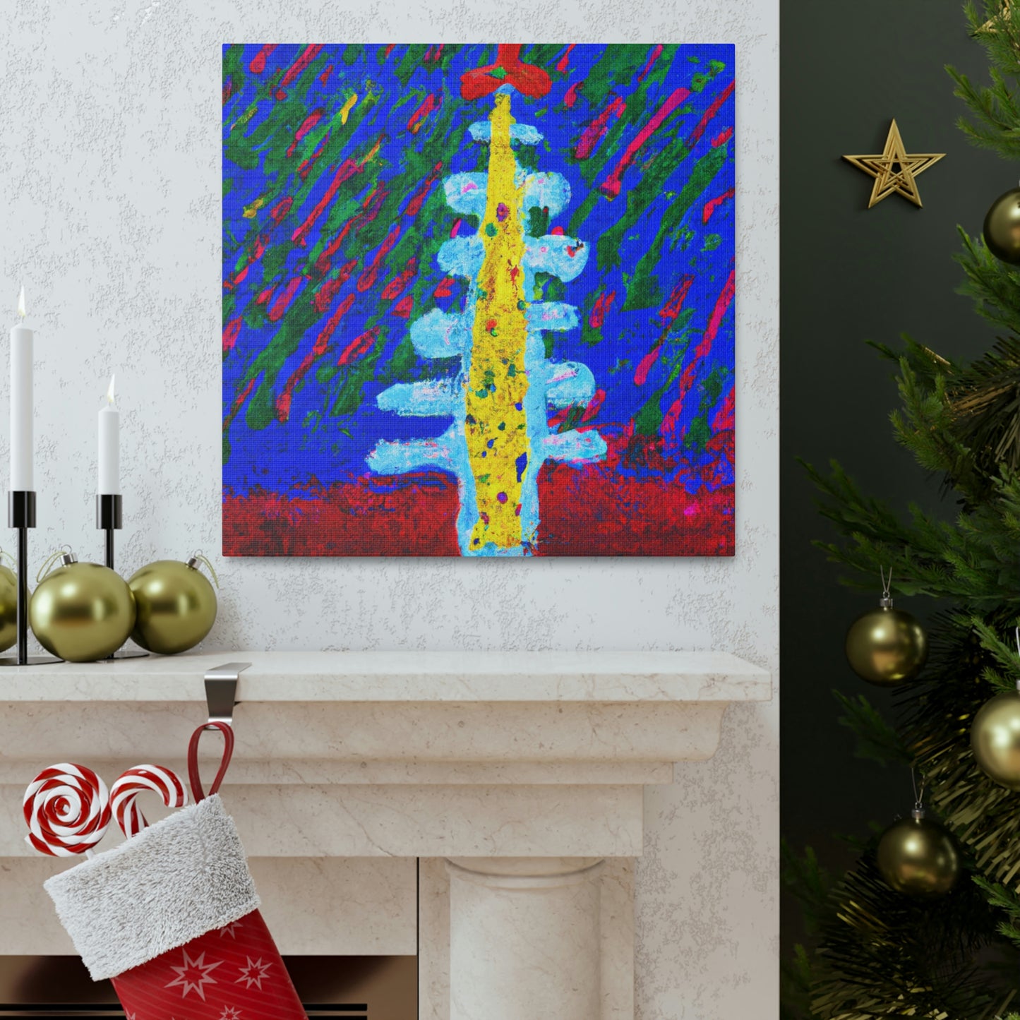 Christmas Tree Reflection - Canvas