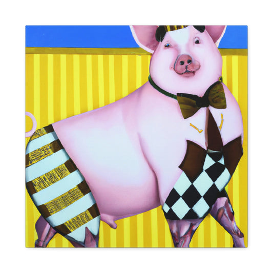 "Pig's Golden Glow" - Canvas