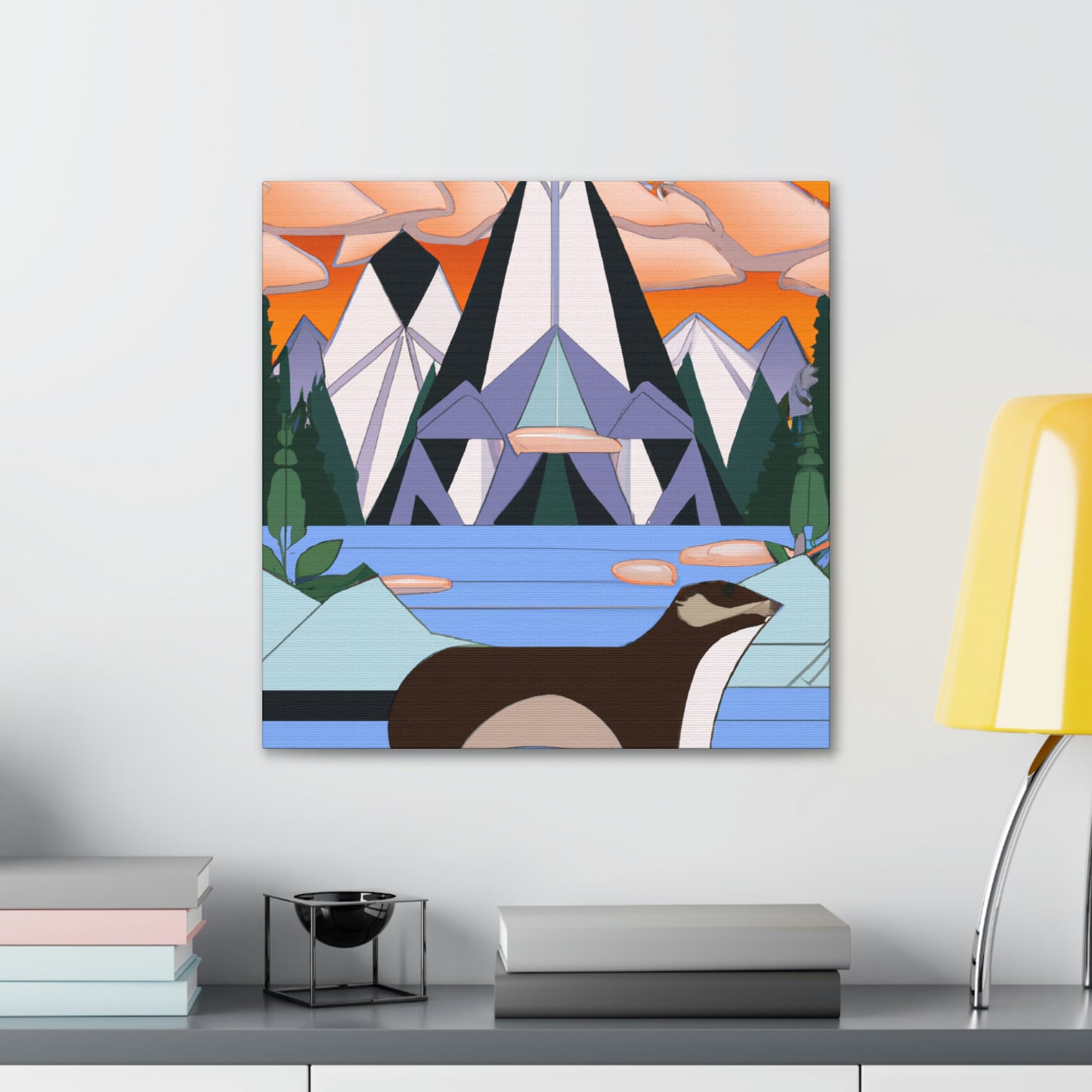 "Otterly Dazzling Deco" - Canvas