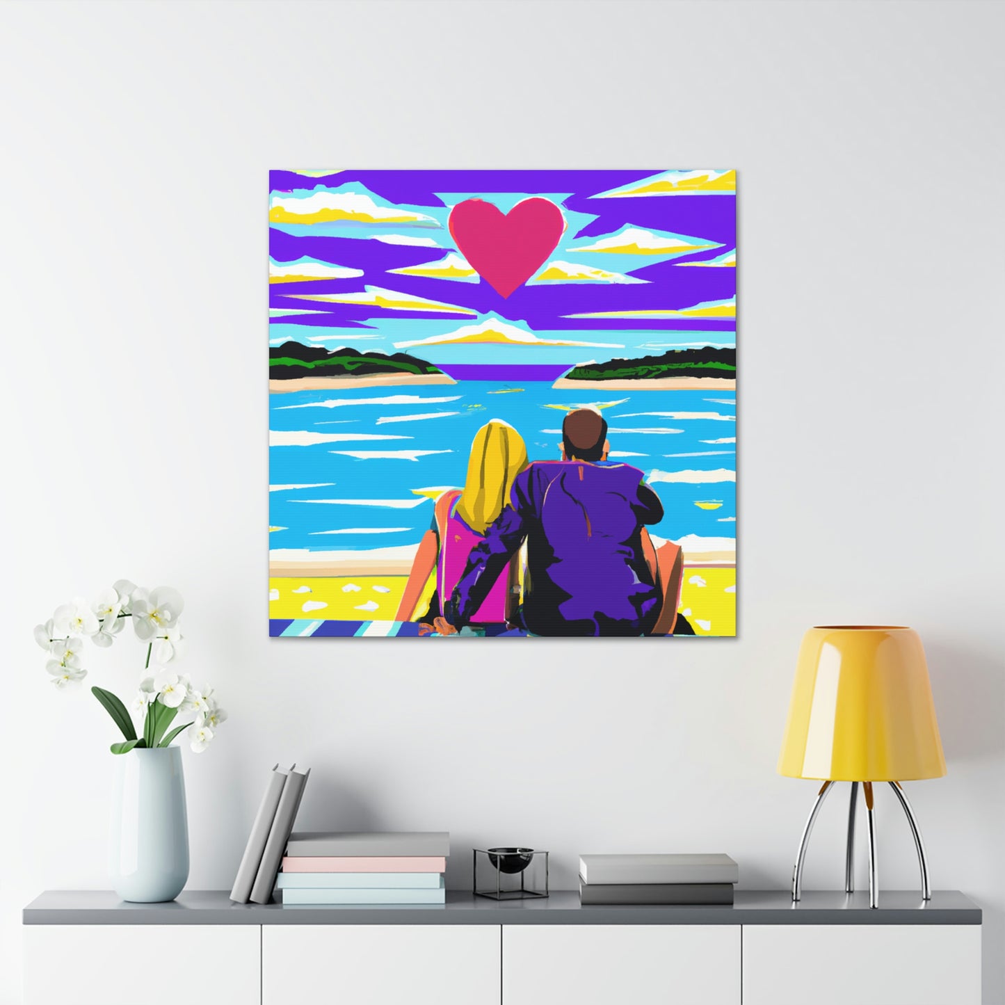 "Love at the Beach" - Canvas