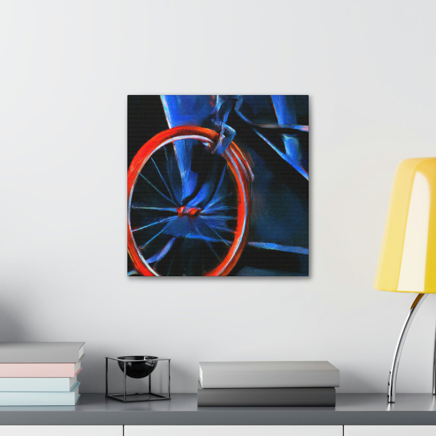 "Bicycle in Abstract Shade" - Canvas