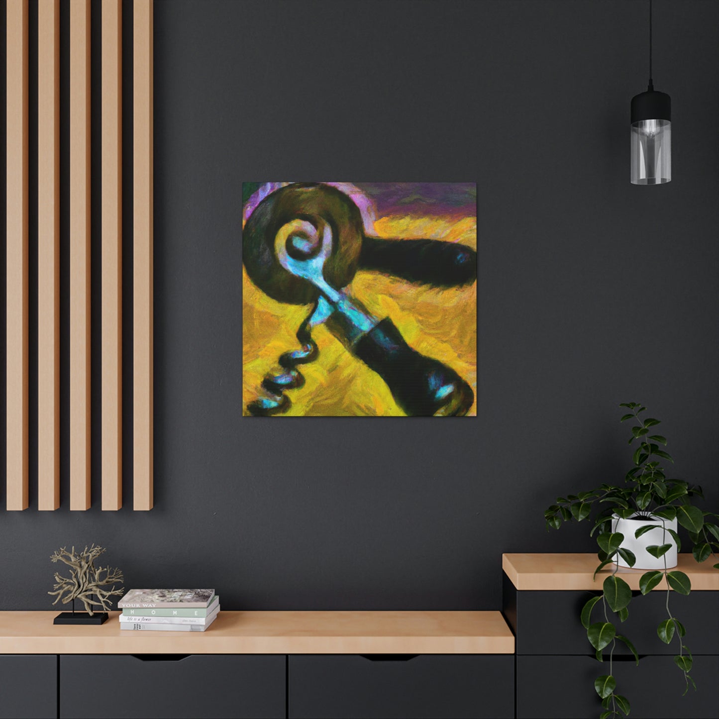 Corkscrew in Turquoise - Canvas